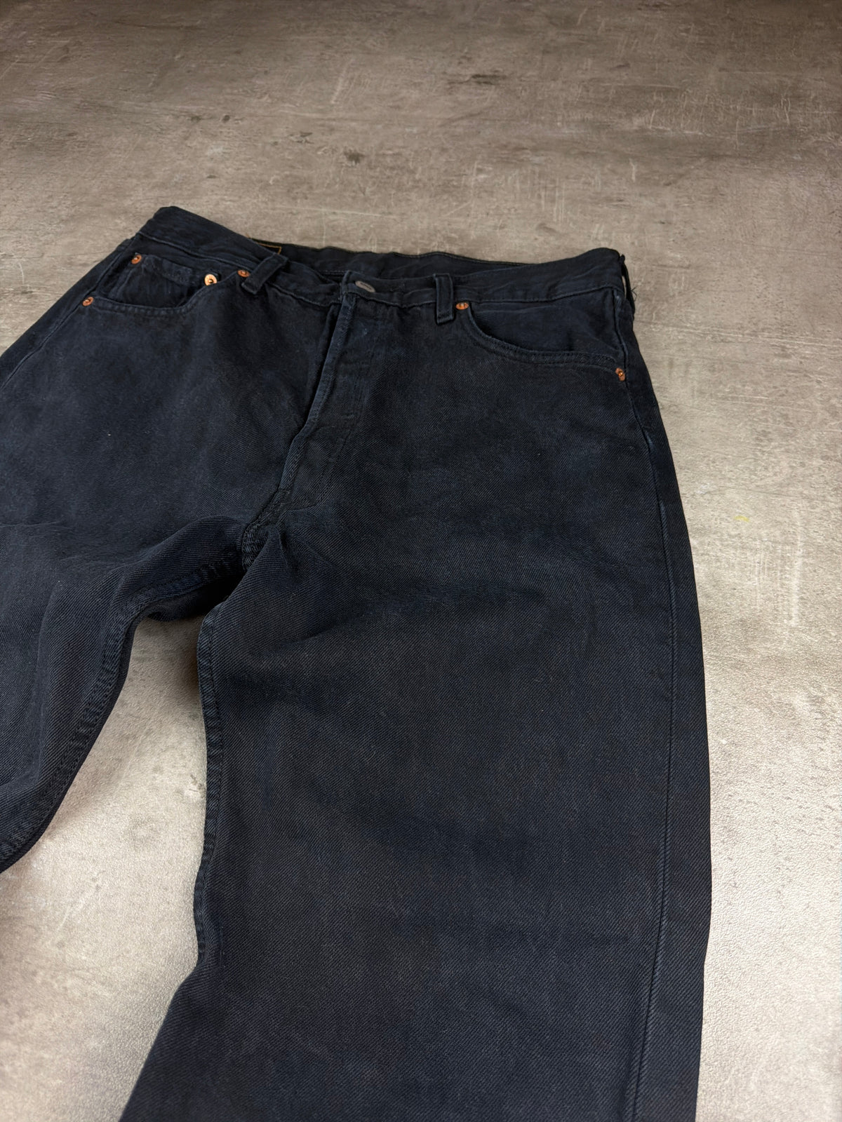 Levi's "501" Vintage Straight Leg Denim - Washed Black - Past Pieces