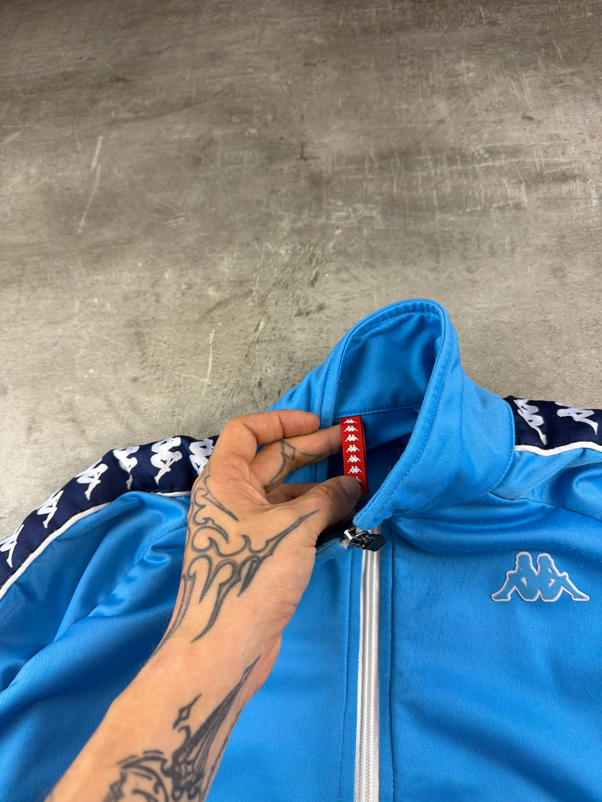 Kappa Banda Y2K Trackjacket - Sky Blue / Navy Blue - Past Pieces