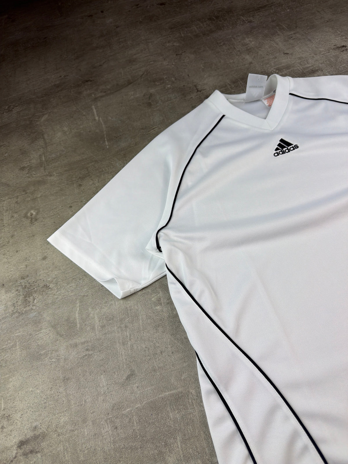 Adidas Y2K Climalite Piped Jersey - White / Black - Past Pieces