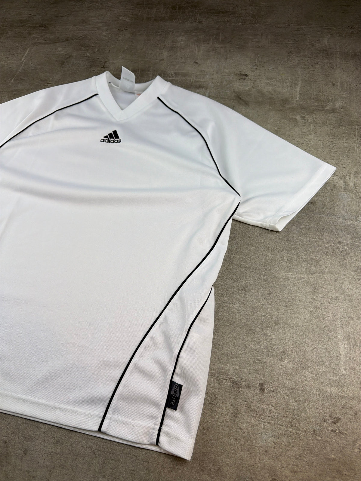 Adidas Y2K Climalite Piped Jersey - White / Black - Past Pieces