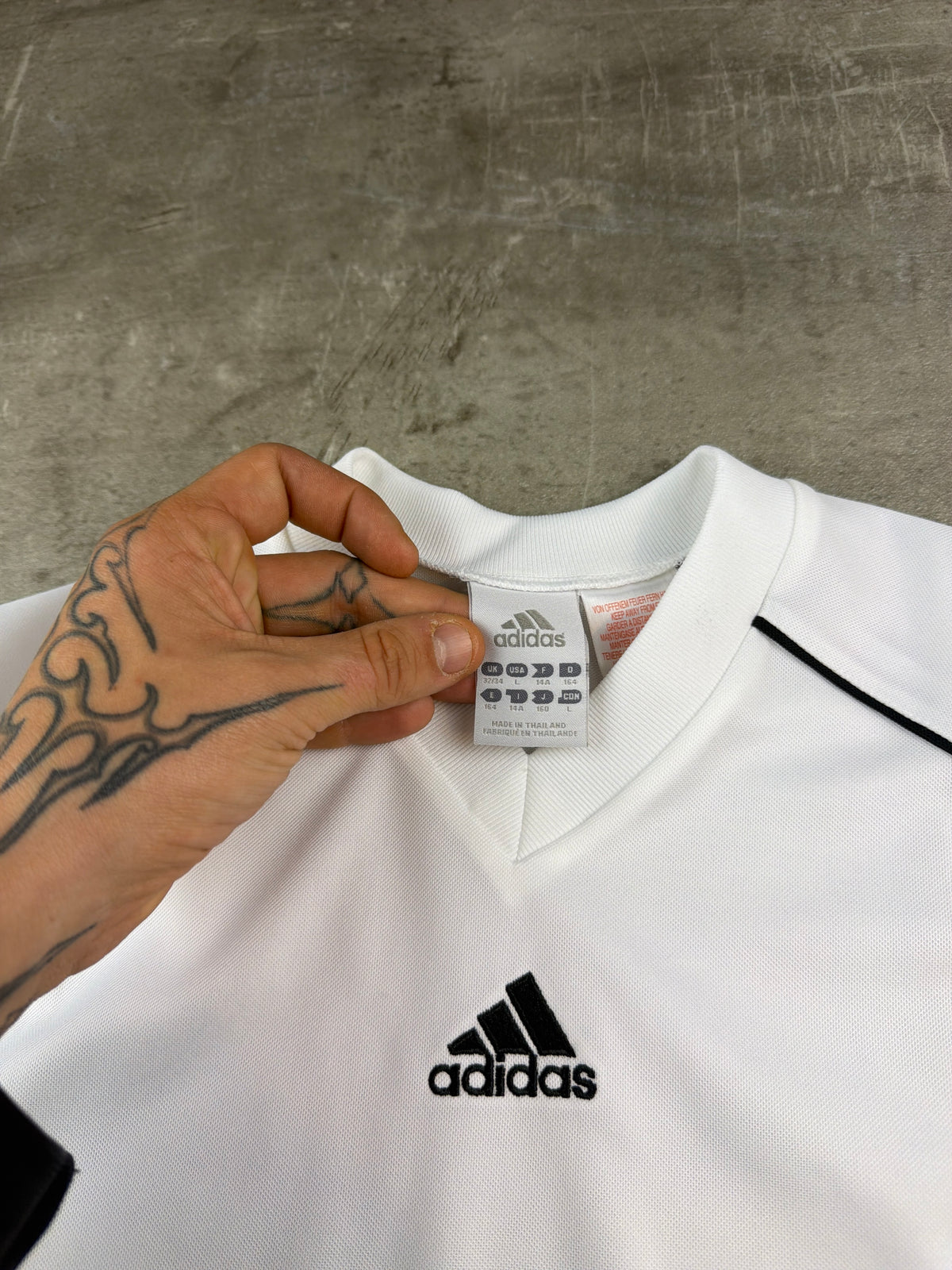 Adidas Y2K Climalite Piped Jersey - White / Black – Ansicht 6