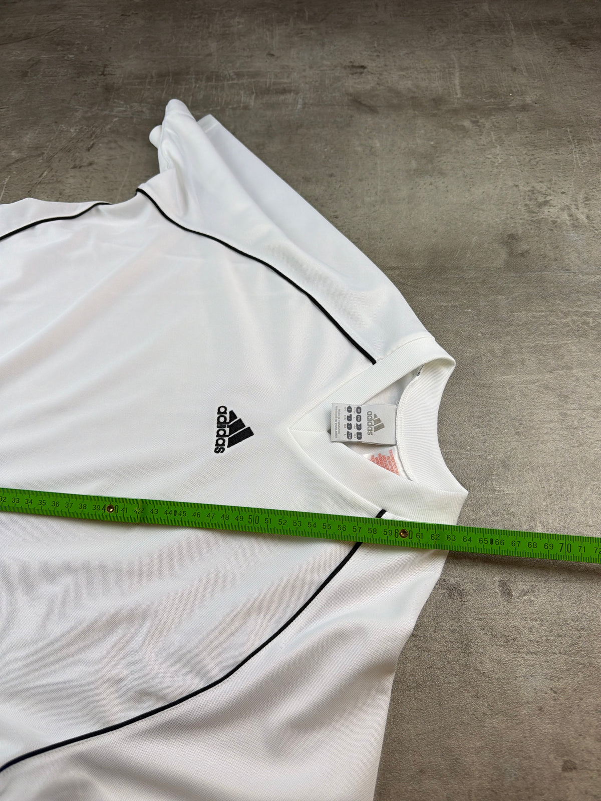 Adidas Y2K Climalite Piped Jersey - White / Black - Past Pieces