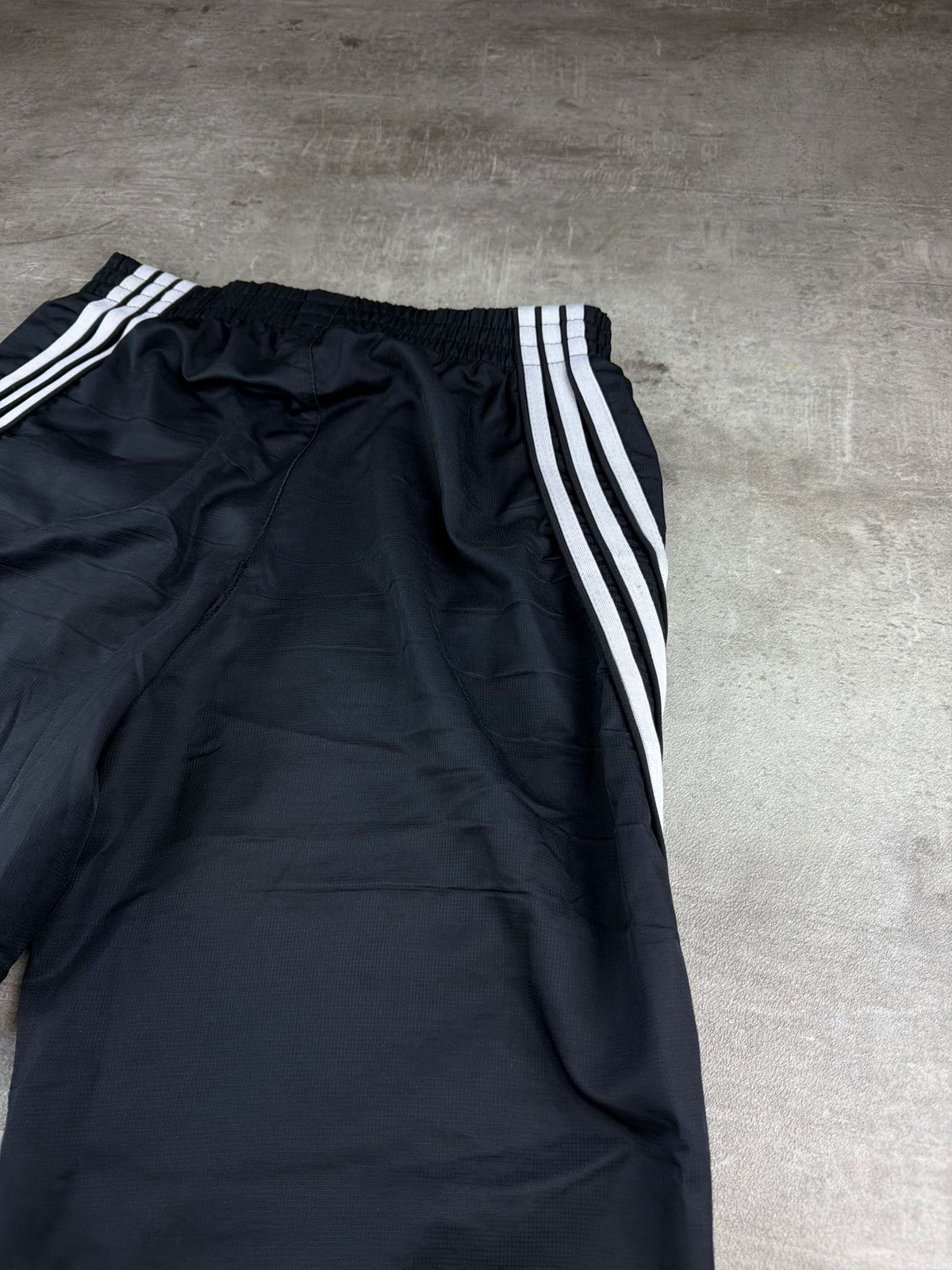 Adidas Y2K Three-Stripes Nylon Trackpants - Black / White - Past Pieces