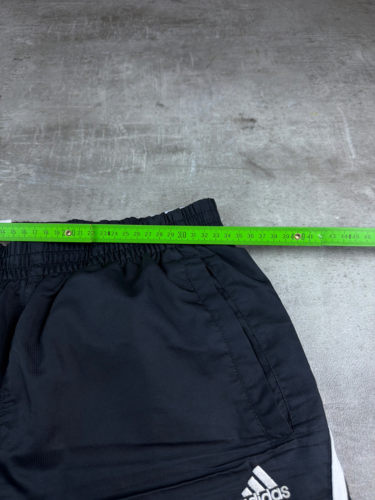 Adidas Y2K Three-Stripes Nylon Trackpants - Black / White - Past Pieces