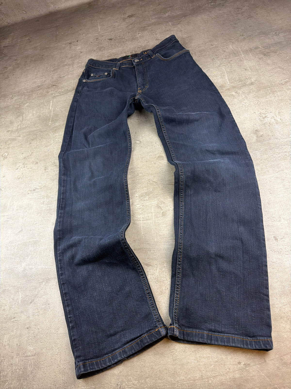 Carlo Colucci Y2K Straight Cut Denim Jeans - Dark Blue / Navy – Ansicht 7