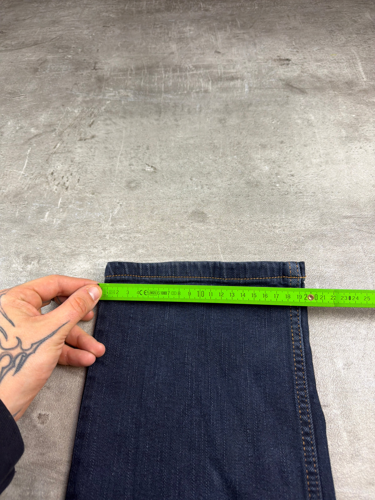 Carlo Colucci Y2K Straight Cut Denim Jeans - Dark Blue / Navy – Ansicht 13