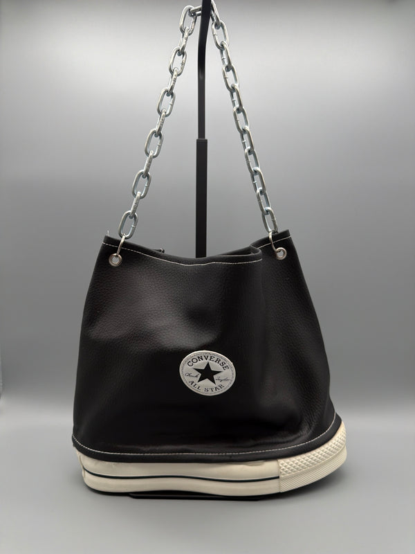 Haderlump Atelier Berlin Custom Converse "All Star" Sneaker Shoulder Bag - Black