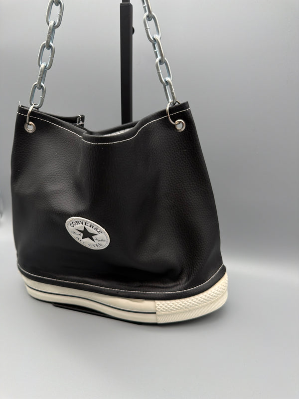 Haderlump Atelier Berlin Custom Converse "All Star" Sneaker Shoulder Bag - Black
