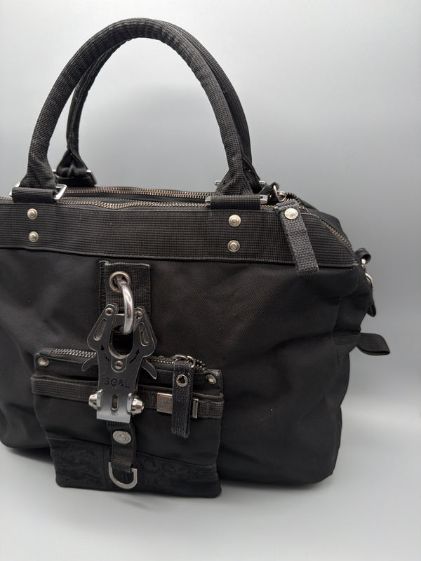 George Gina & Lucy "Miss Perfect" Nylon Handbag - All Black Y2K
