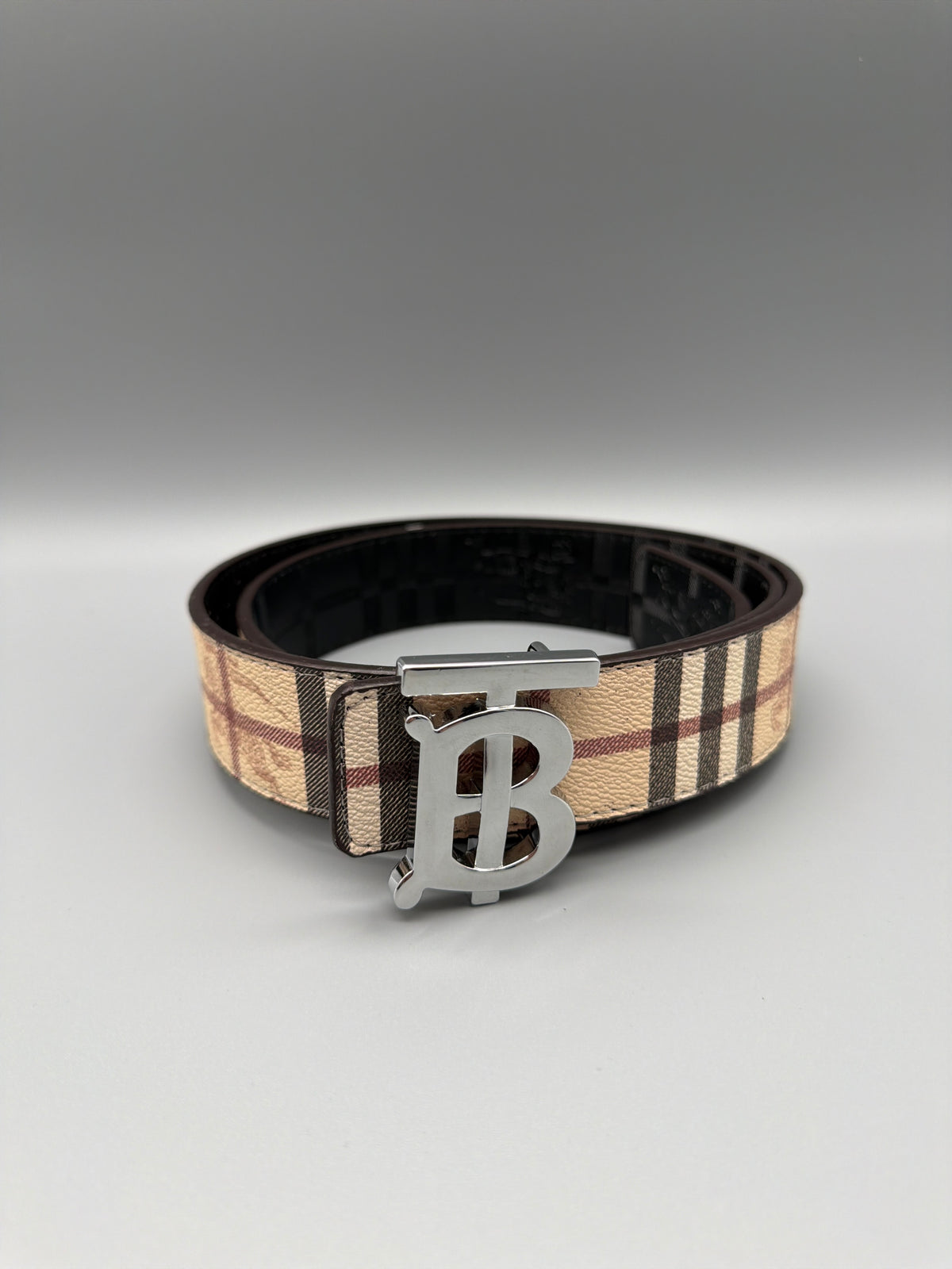 Burberry Archive Nova Check TB Monogram Reversible Belt - Beige / Black – Ansicht 2