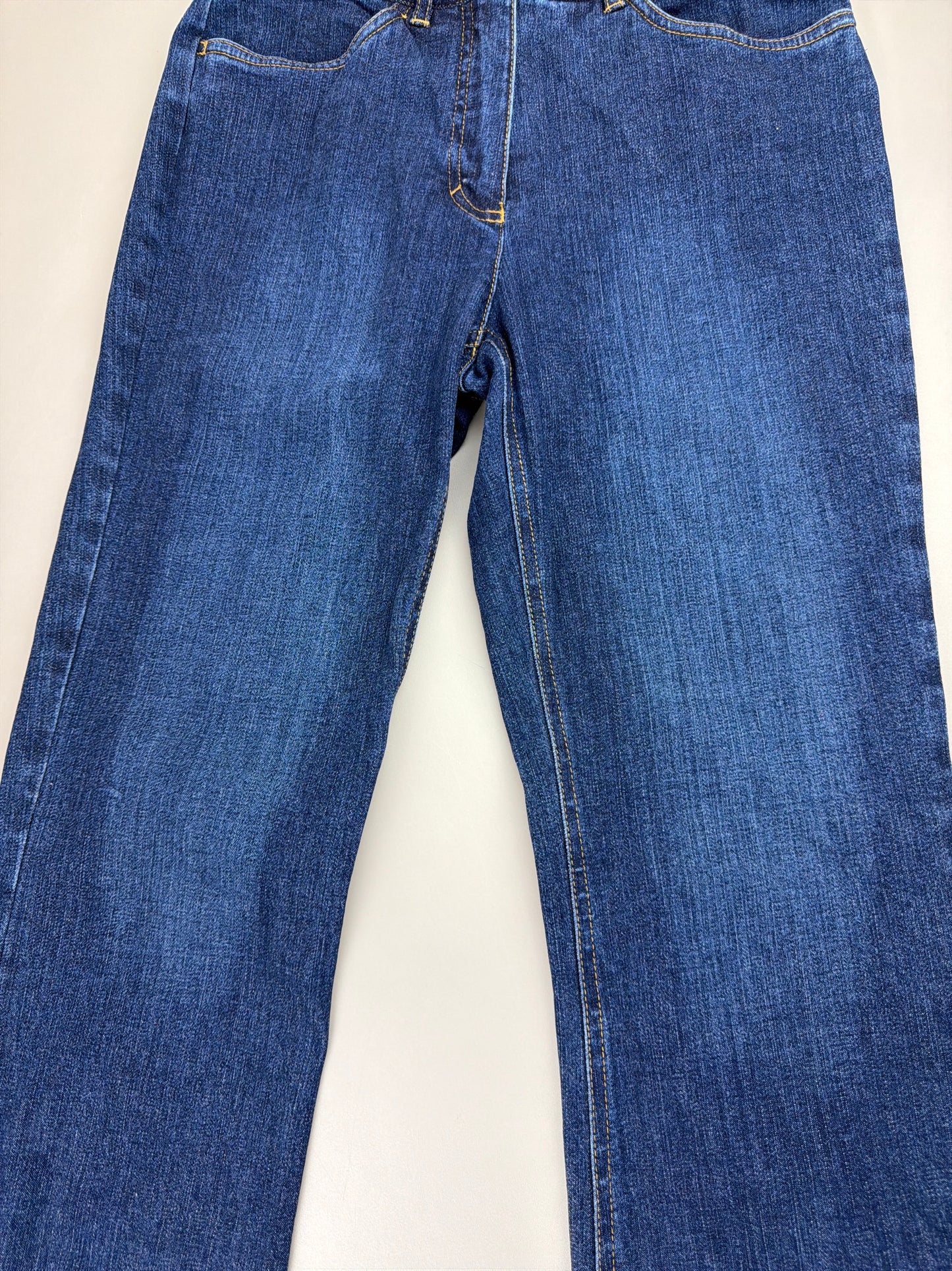 Taifun Collection Archive "Lace-Up" Flare Denim - Dark Blue Wash