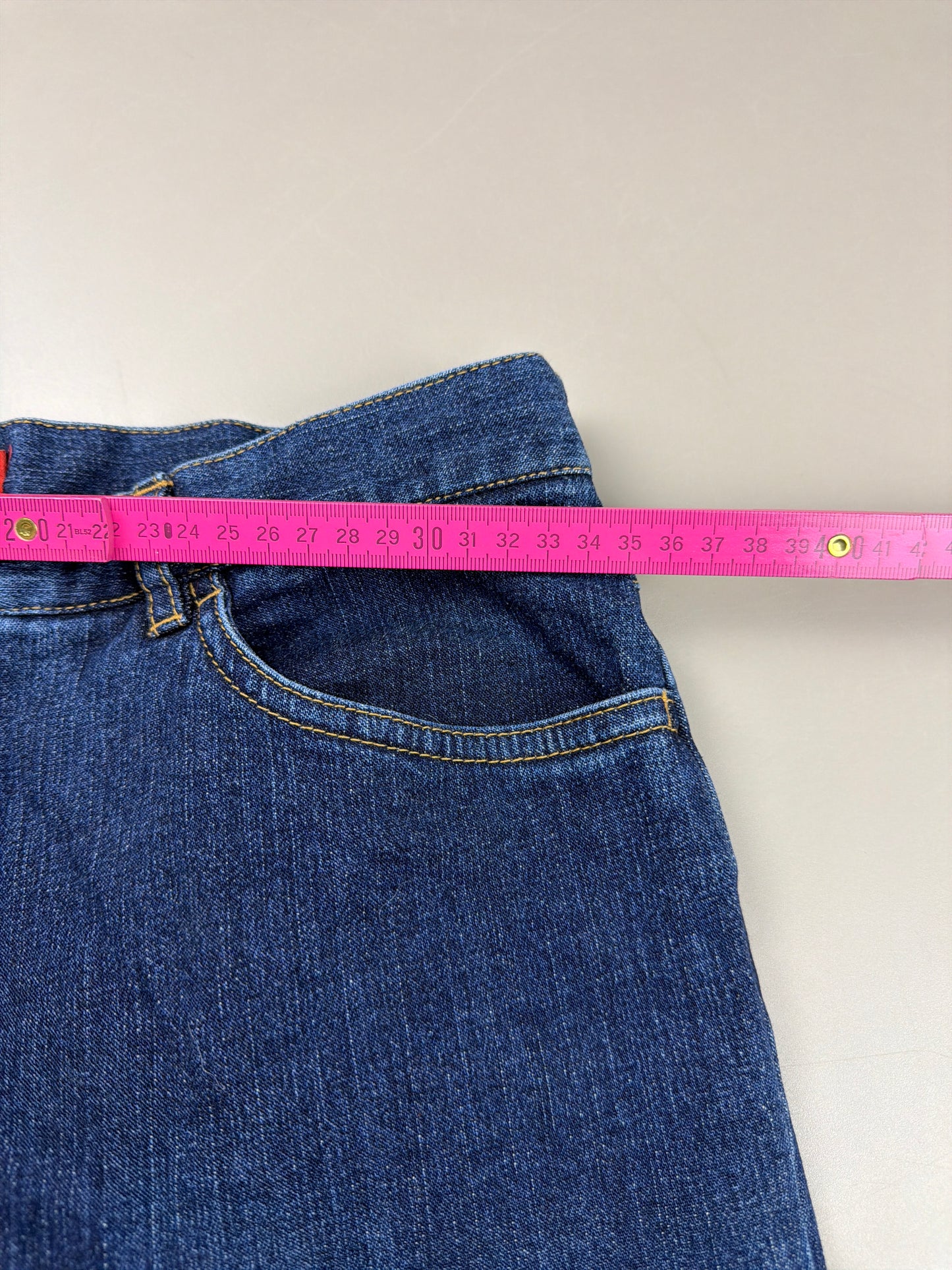 Taifun Collection Archive "Lace-Up" Flare Denim - Dark Blue Wash