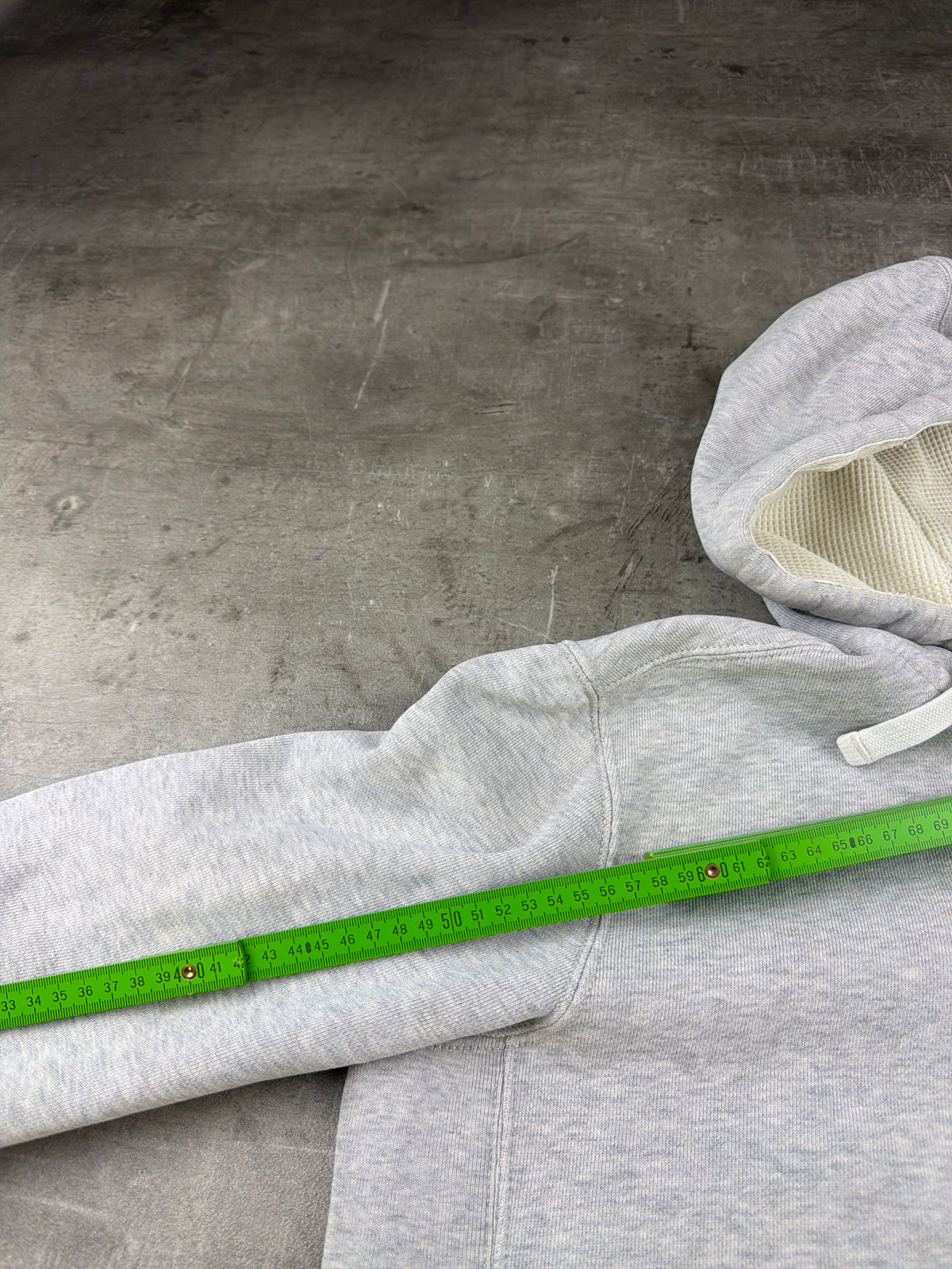 Polo Ralph Lauren Distressed Waffle Lined Zip Hoodie - Heather Grey – Ansicht 13