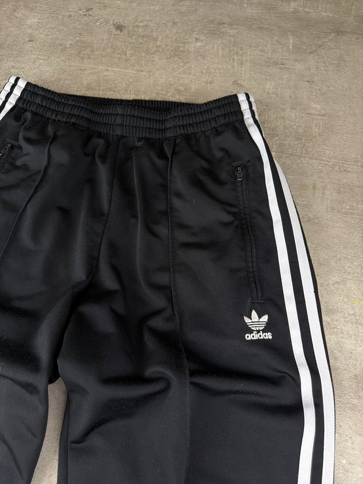 Adidas Originals Three Stripes Flared Trackpants - Black / White Y2K - Past Pieces