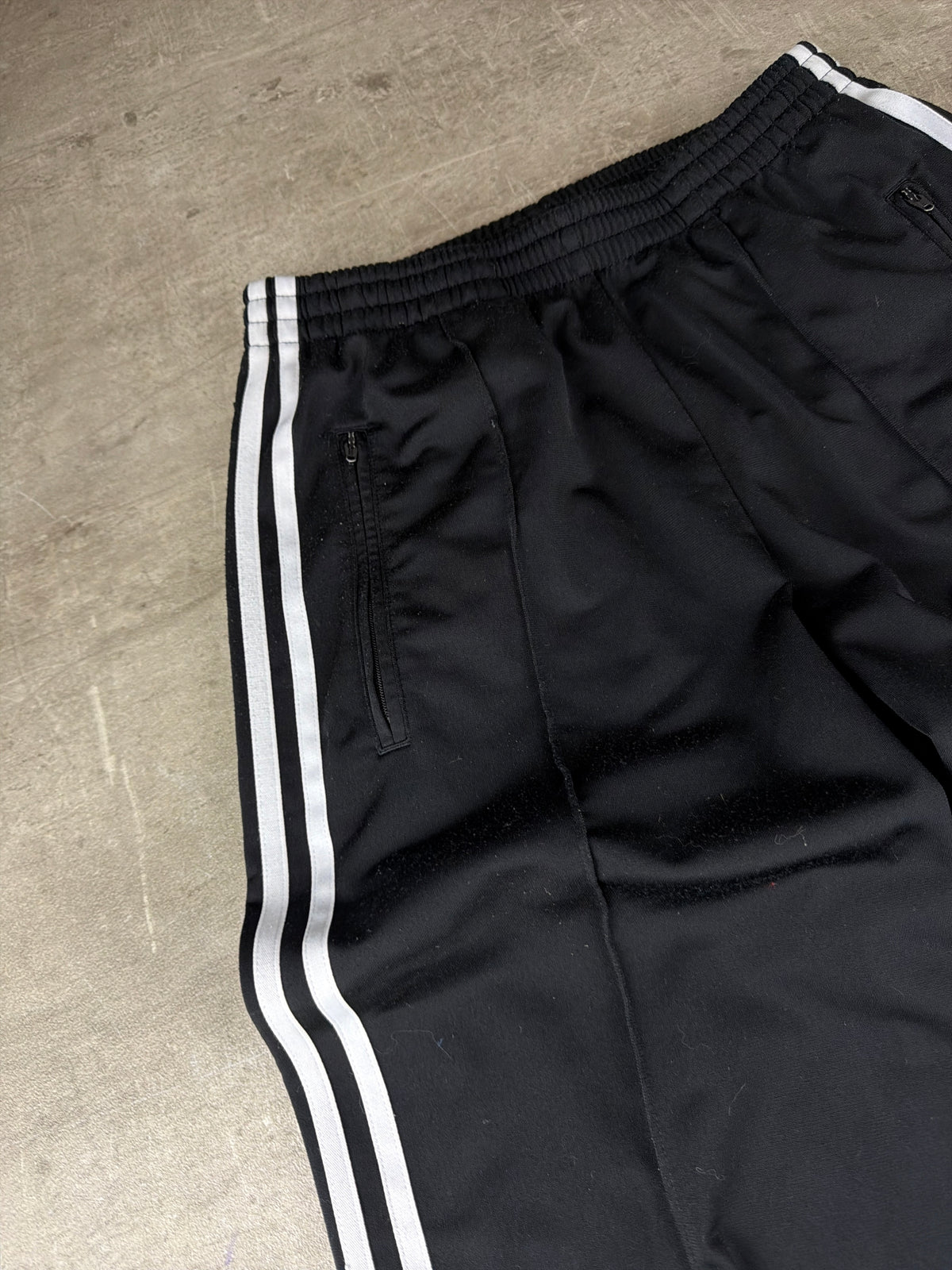 Adidas Originals Three Stripes Flared Trackpants - Black / White Y2K - Past Pieces