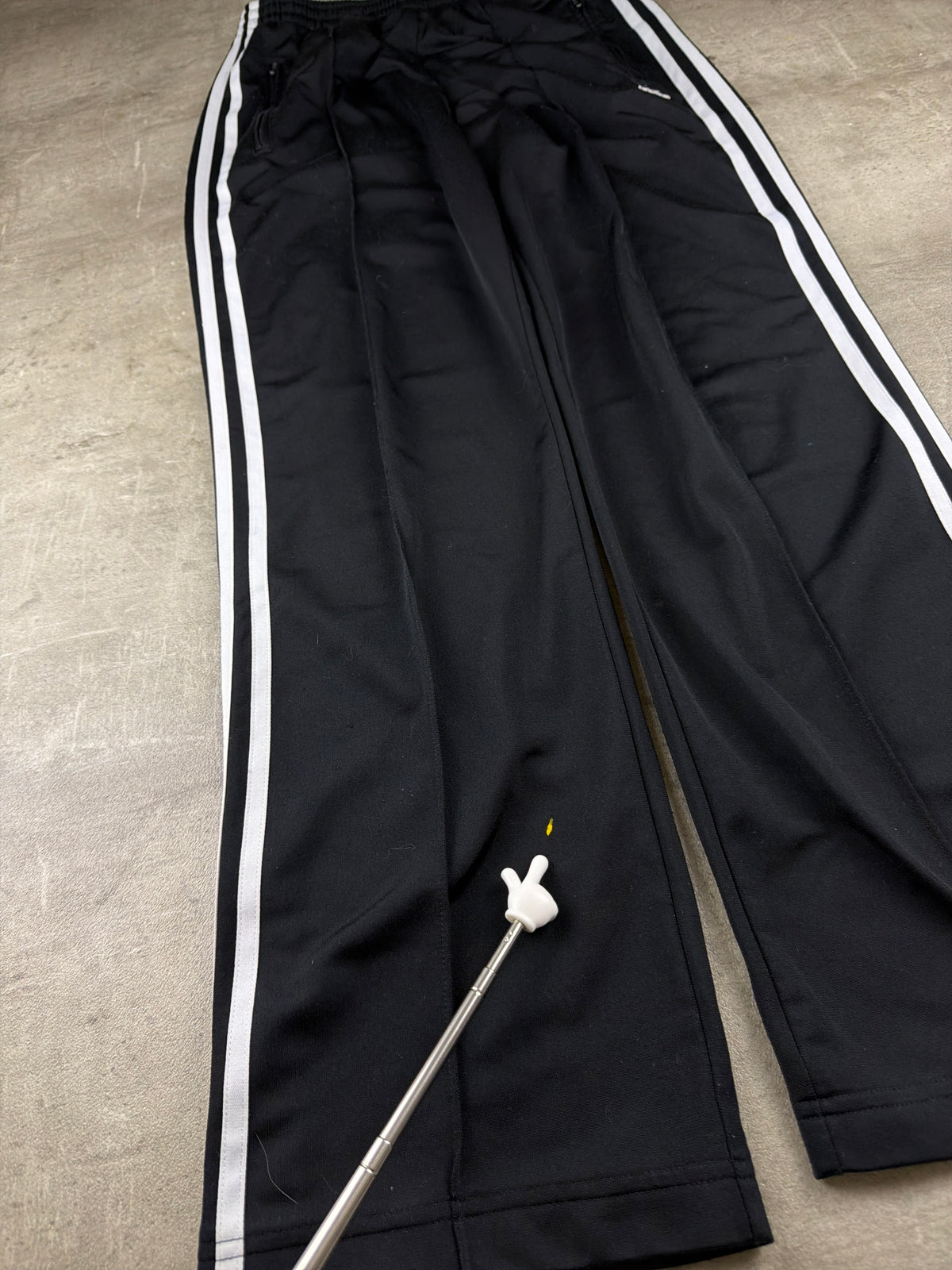 Adidas Originals Three Stripes Flared Trackpants - Black / White Y2K - Past Pieces