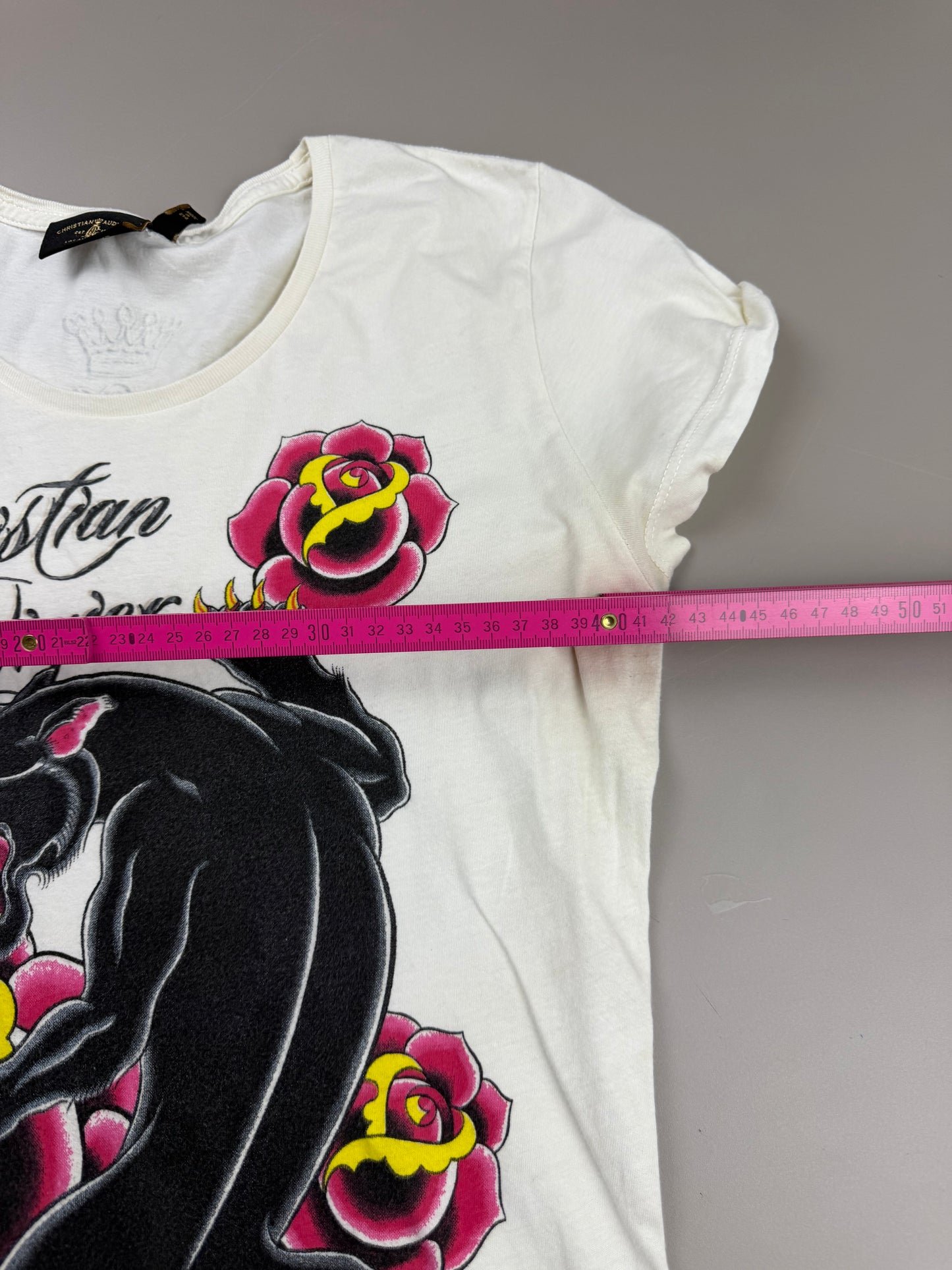 Christian Audigier Archive "Panther Rose" Tee - Ed Hardy Y2K Vibe