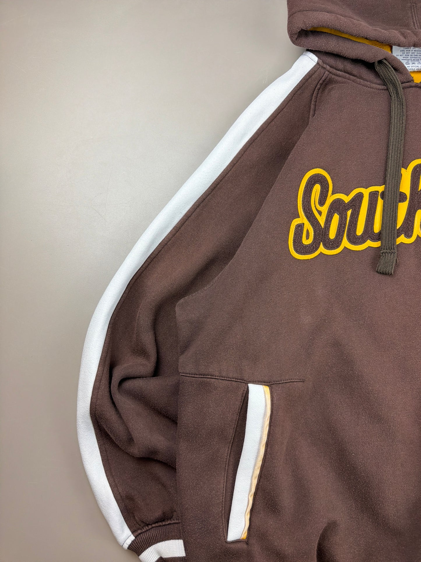 Southpole Archive "Authentic Denim Co." Hoodie - Brown / Yellow