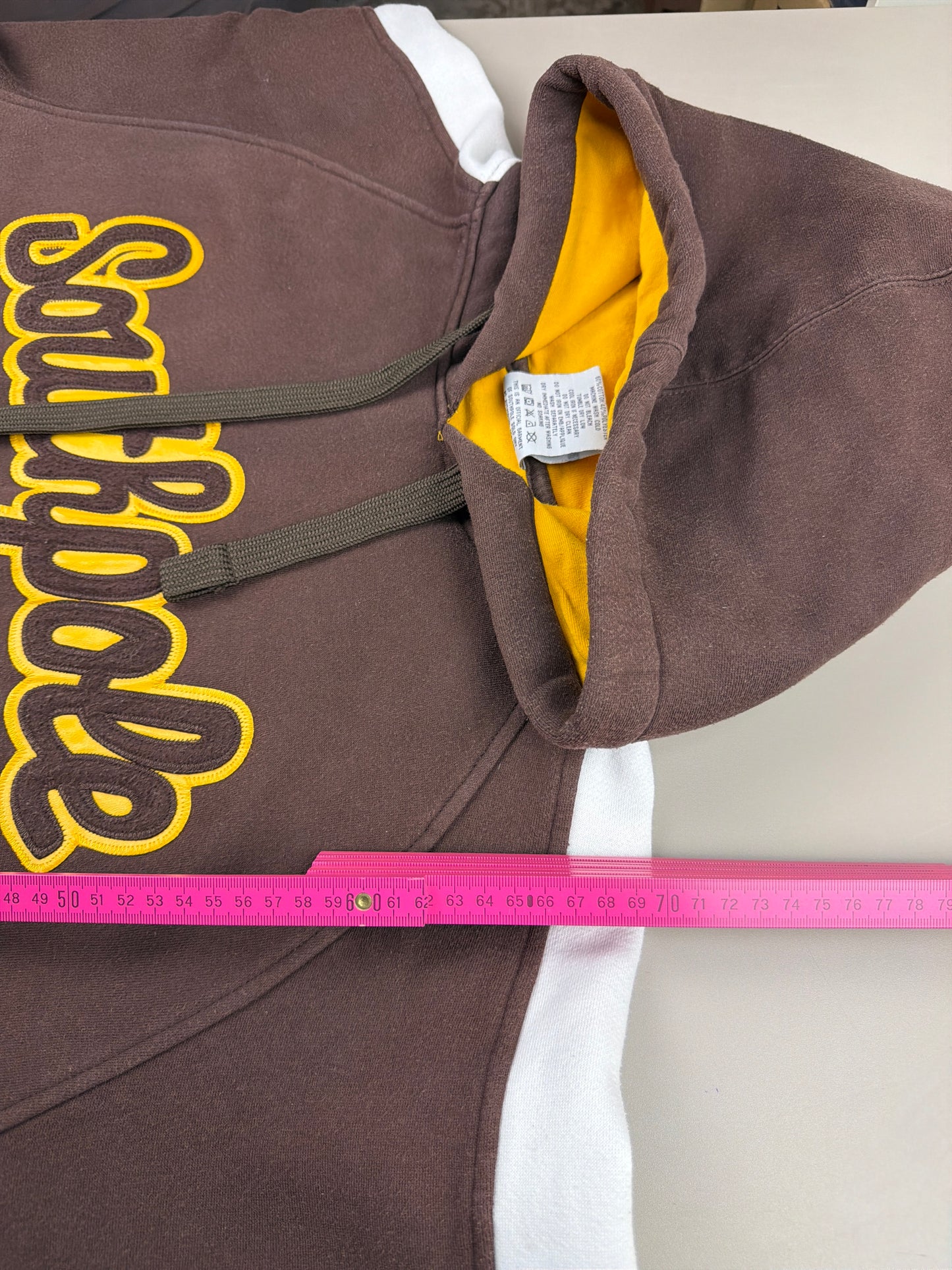 Southpole Archive "Authentic Denim Co." Hoodie - Brown / Yellow
