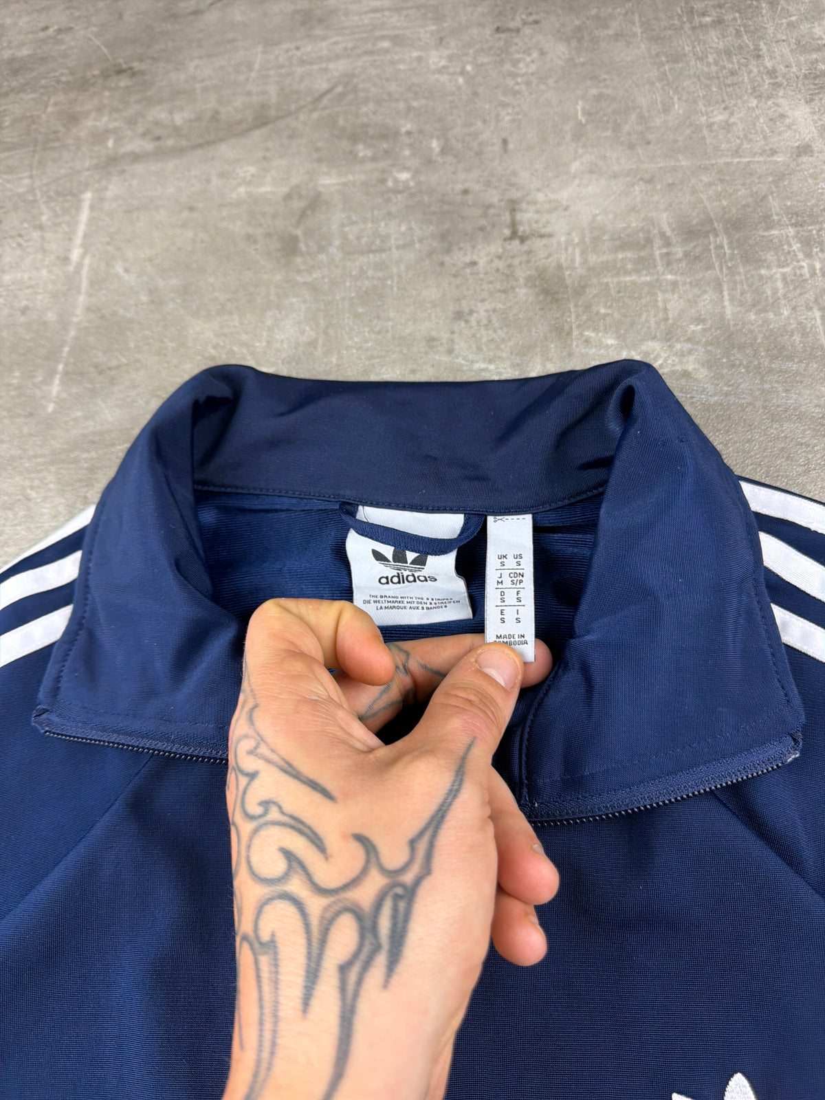 Adidas Originals Firebird Trackjacket - Navy Blue / White - Past Pieces