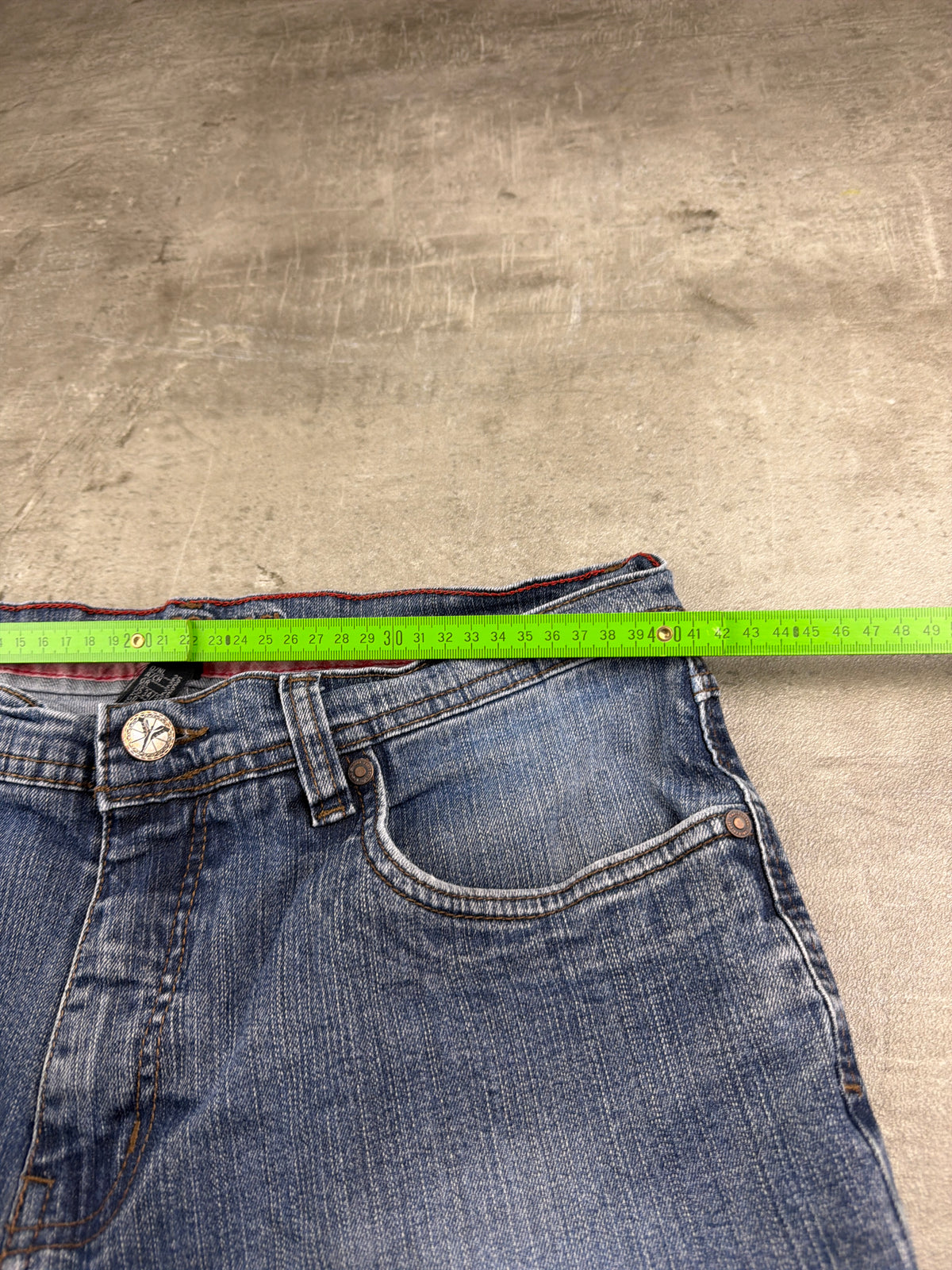 Carlo Colucci Y2K Faded Straight Leg Denim - Washed Blue - Past Pieces