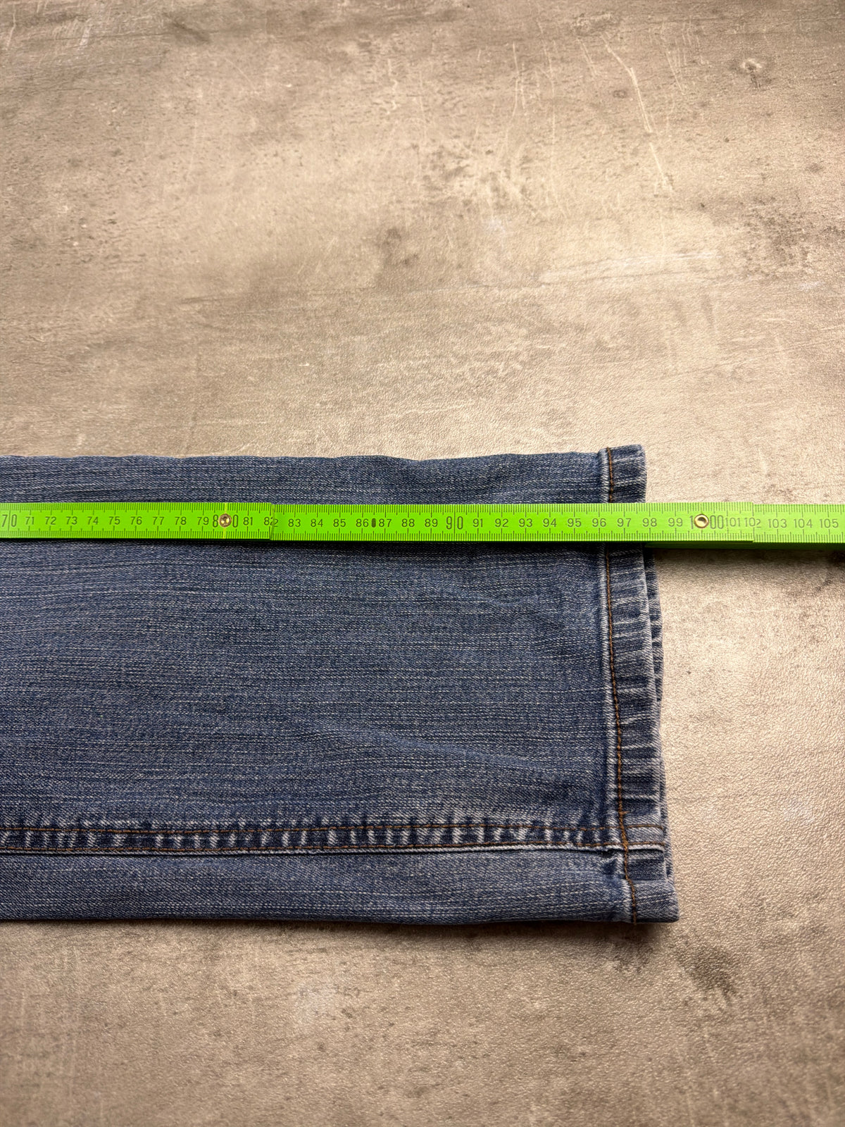 Carlo Colucci Y2K Faded Straight Leg Denim - Washed Blue – Ansicht 9