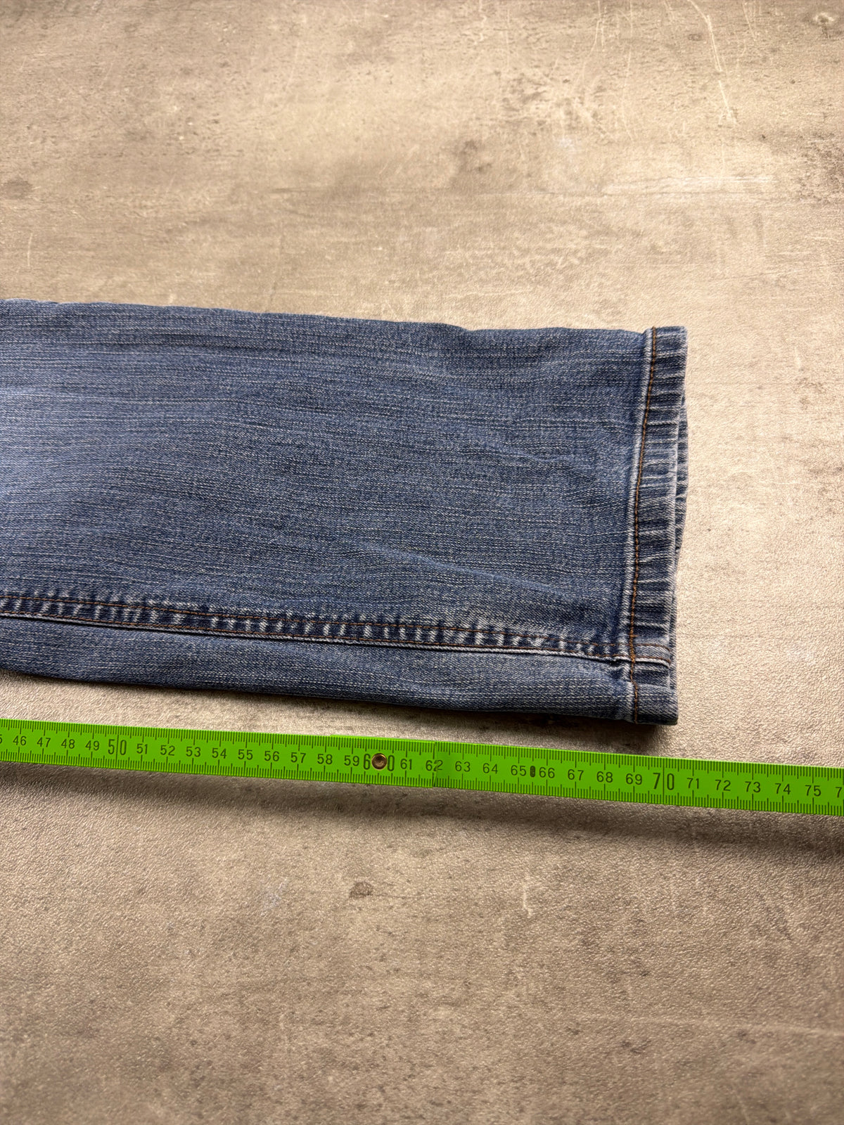 Carlo Colucci Y2K Faded Straight Leg Denim - Washed Blue – Ansicht 10