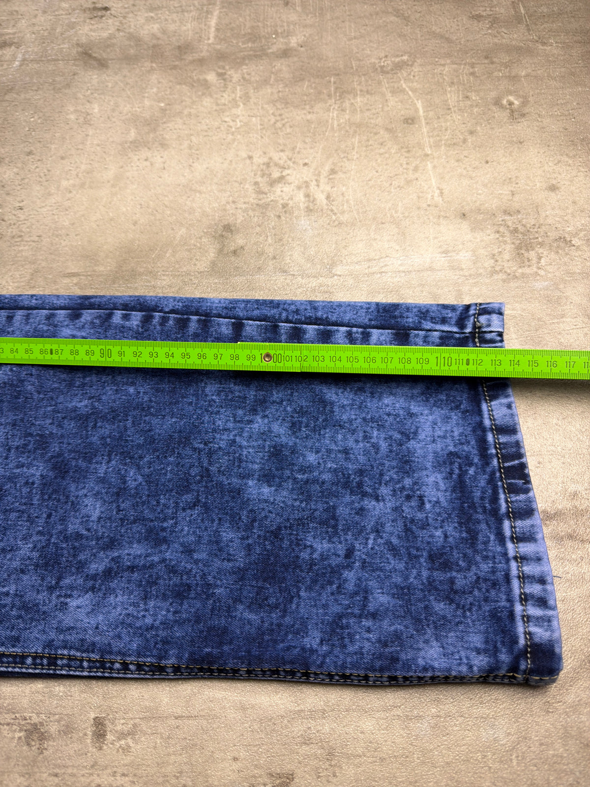 DTGreen Y2K Acid Wash Straight Denim Jeans - Royal Blue - Past Pieces