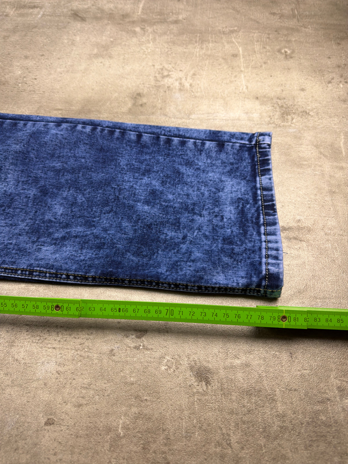 DTGreen Y2K Acid Wash Straight Denim Jeans - Royal Blue – Ansicht 12