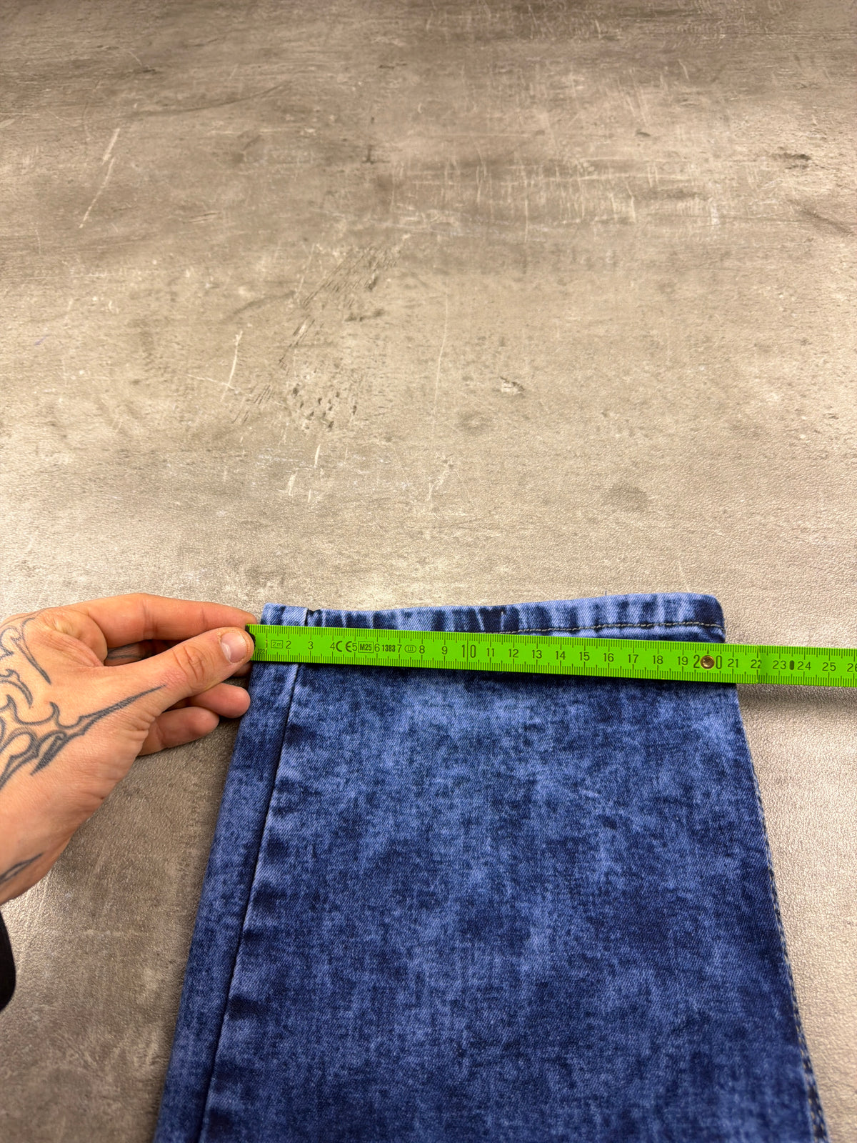 DTGreen Y2K Acid Wash Straight Denim Jeans - Royal Blue – Ansicht 13