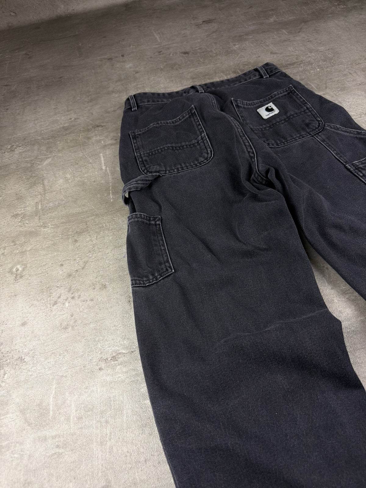 Carhartt "Pierce" Baggy Carpenter Denim - Washed Black – Ansicht 3