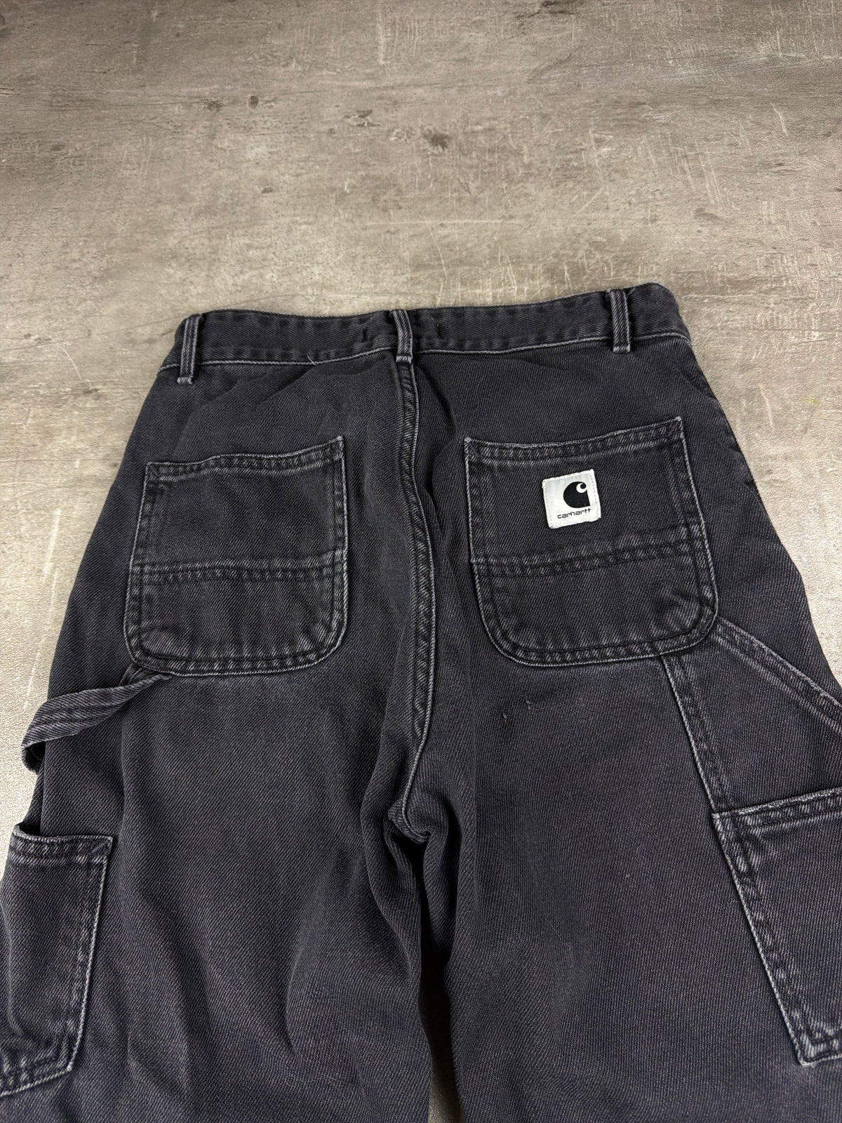 Carhartt "Pierce" Baggy Carpenter Denim - Washed Black - Past Pieces