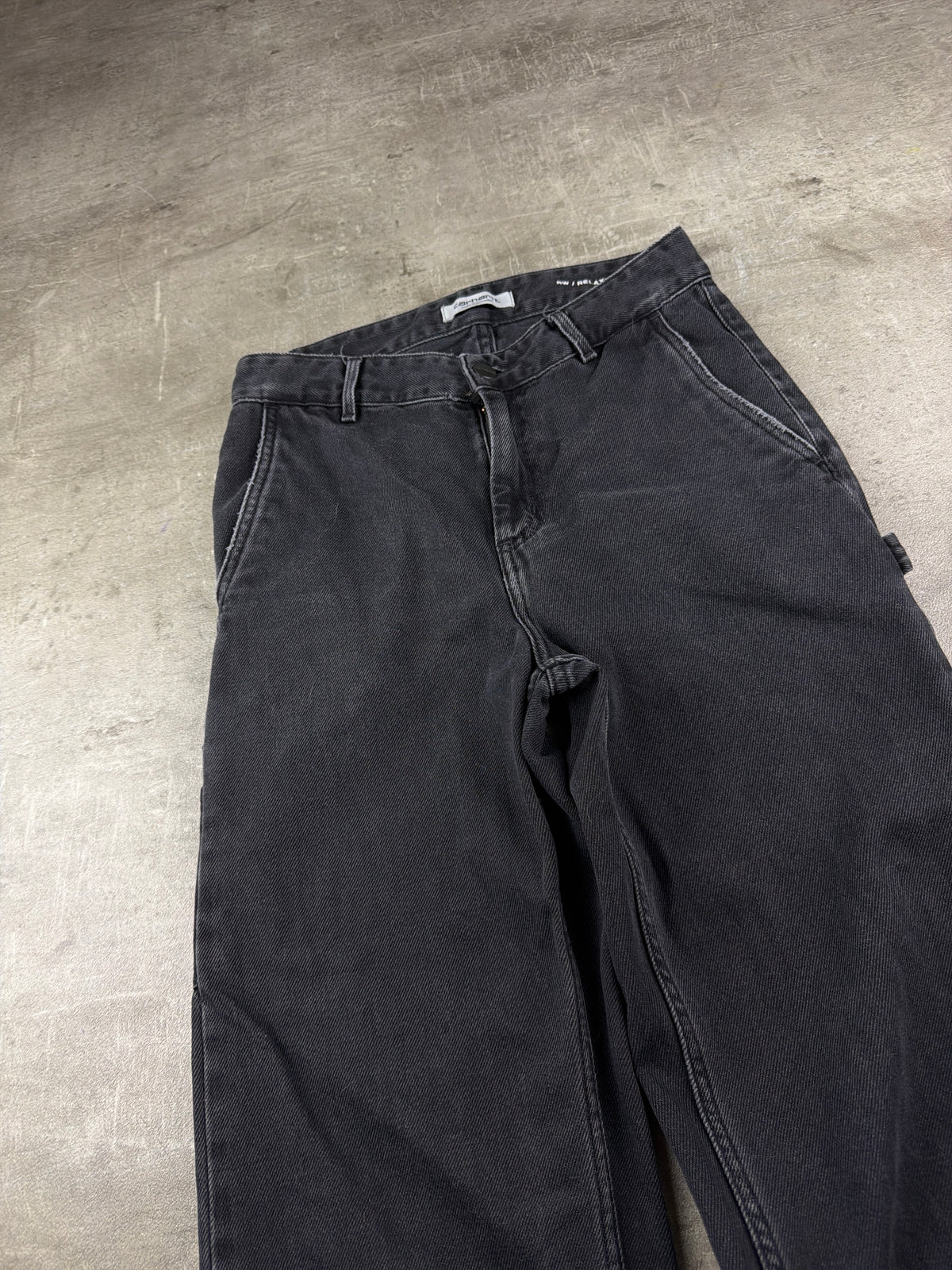 Carhartt "Pierce" Baggy Carpenter Denim - Washed Black - Past Pieces