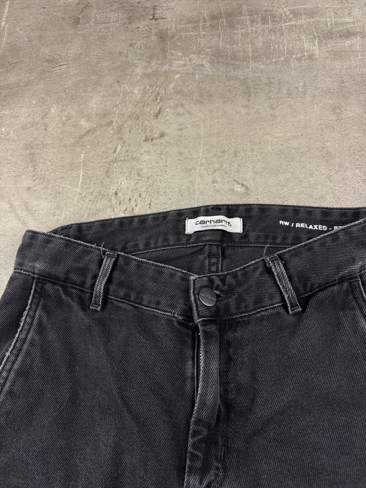 Carhartt "Pierce" Baggy Carpenter Denim - Washed Black - Past Pieces