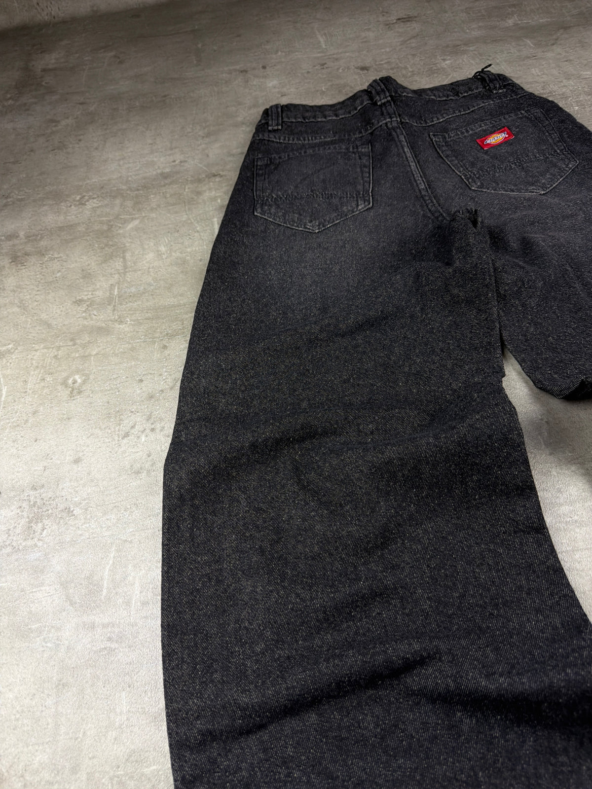 Dickies Baggy Wide Leg Faded Denim Jeans - Washed Black – Ansicht 3