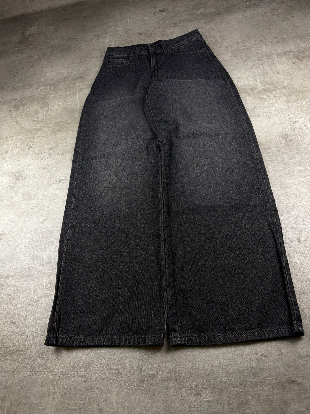 Dickies Baggy Wide Leg Faded Denim Jeans - Washed Black - Past Pieces
