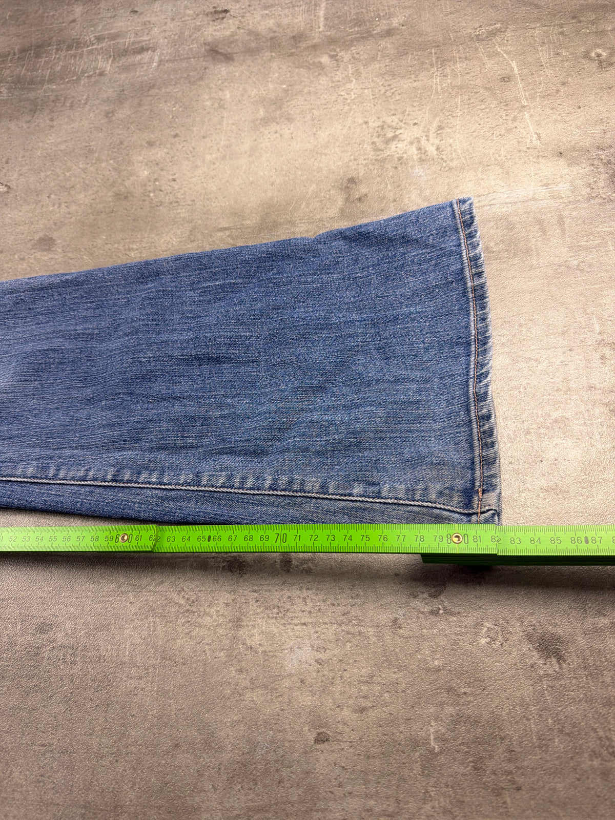 H.A 67 Y2K Low Waist Embroidered Flared Denim - Light Blue Washed - Past Pieces