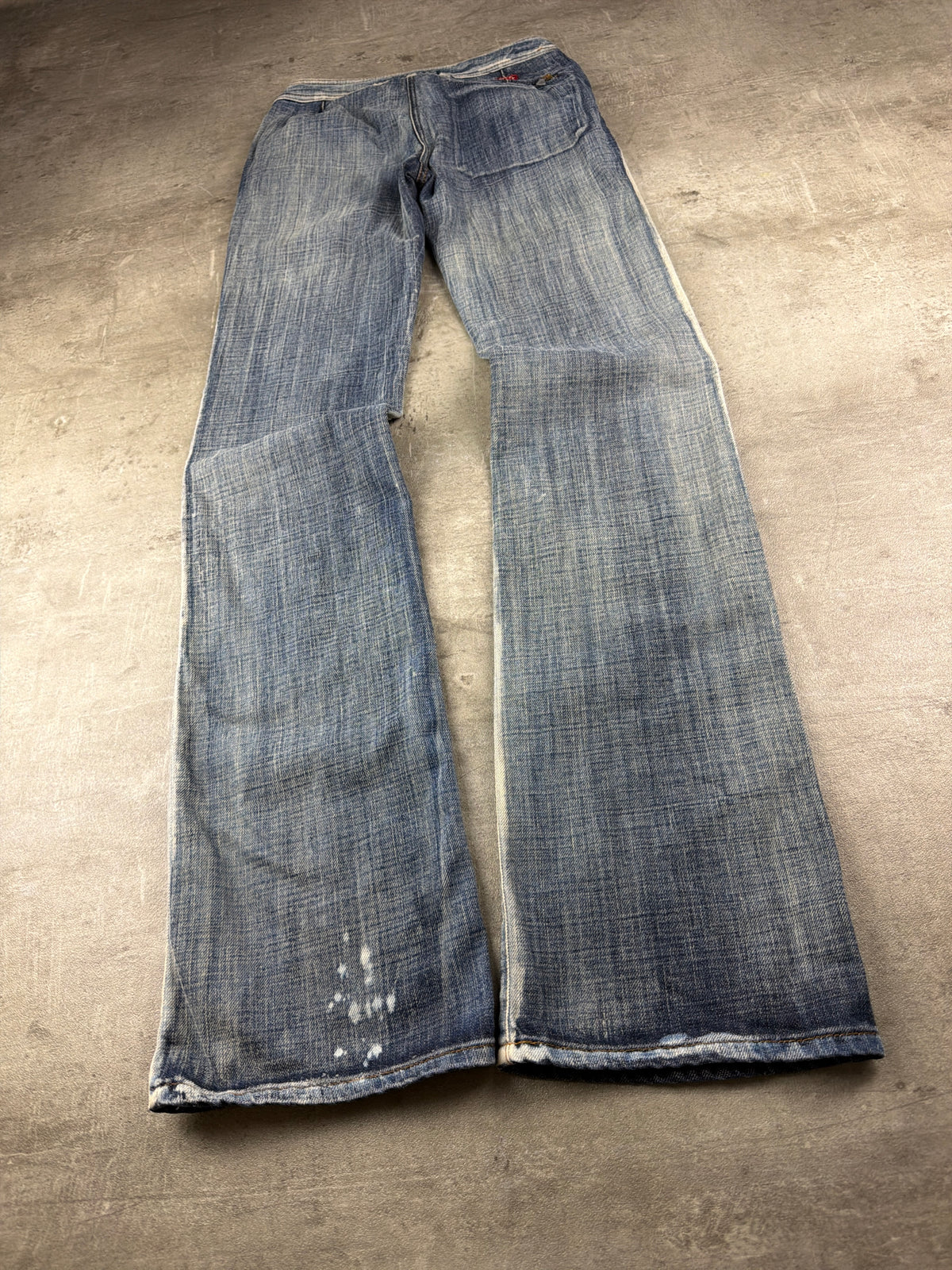 Miss Sixty Y2K Low Waist Bootcut Denim - Washed Blue Distressed – Ansicht 8