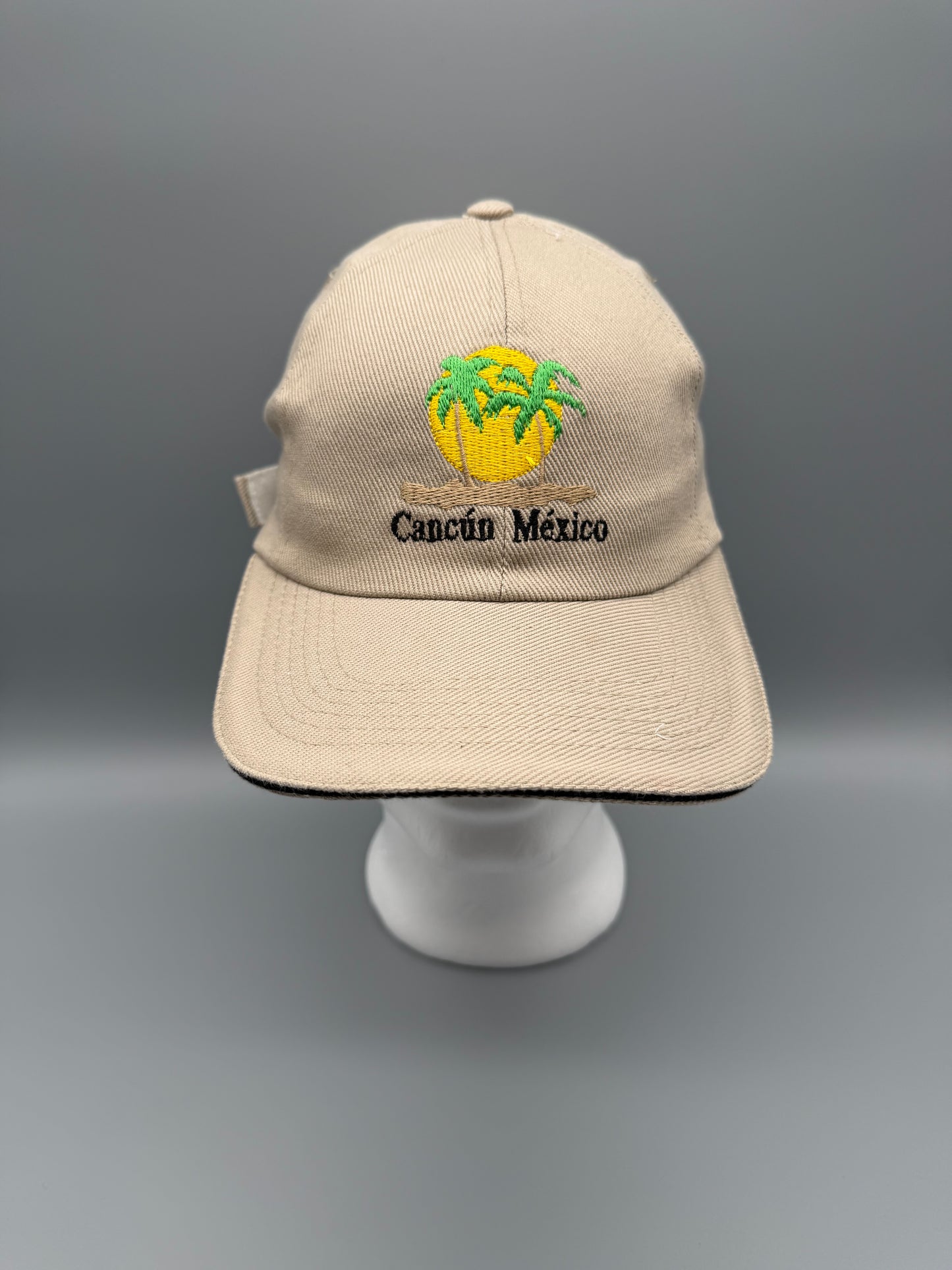 Sol del Caribe Vintage "Cancún México" Cap - Beige Cyber Y2K Vibe
