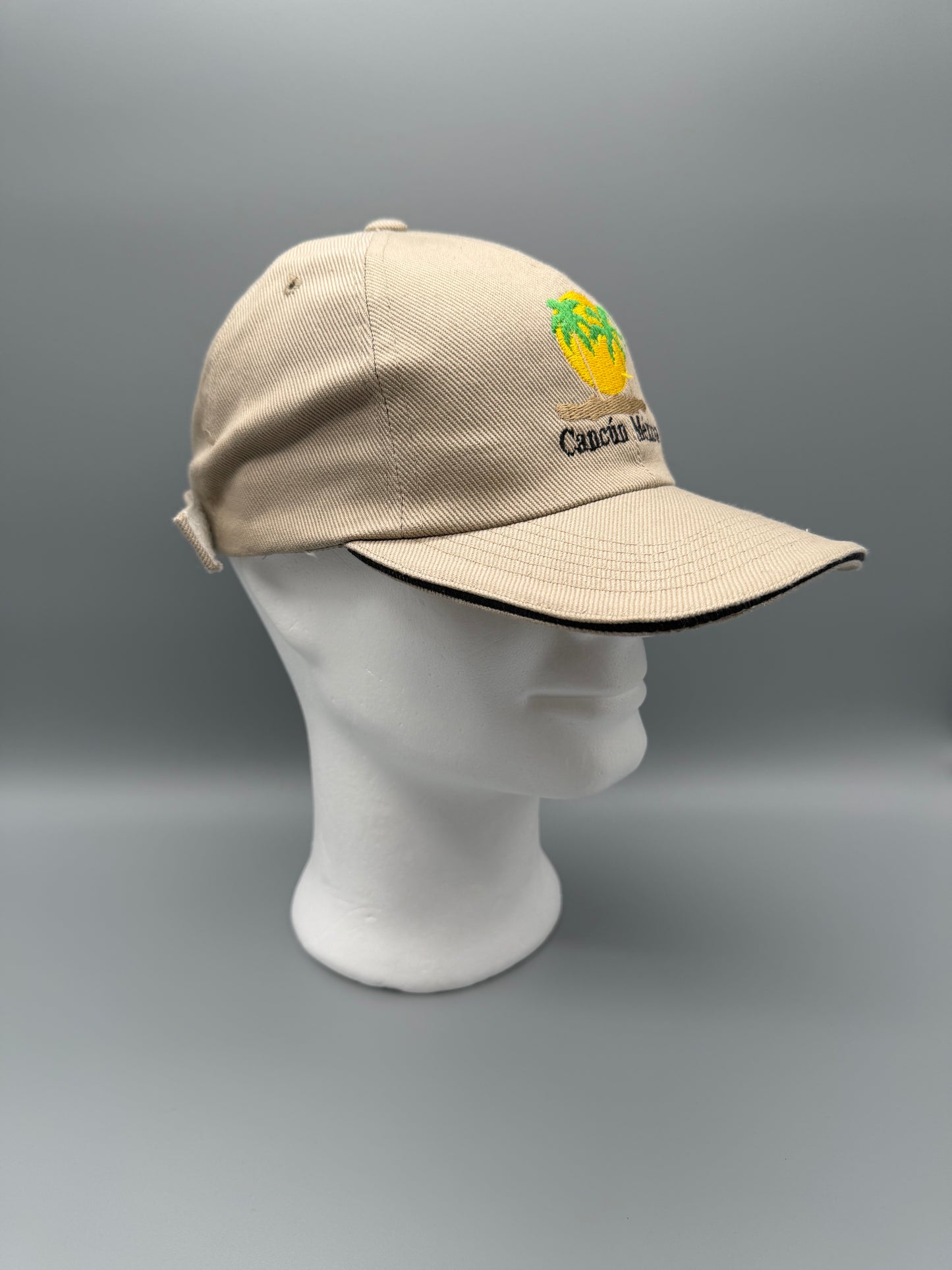 Sol del Caribe Vintage "Cancún México" Cap - Beige Cyber Y2K Vibe