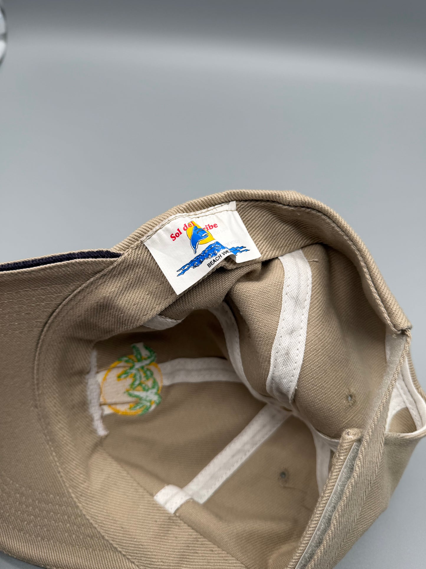 Sol del Caribe Vintage "Cancún México" Cap - Beige Cyber Y2K Vibe