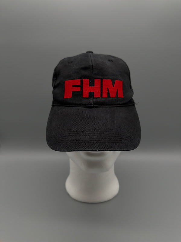 FHM Magazine Vintage Embroidered Cap - Black / Red Graphic