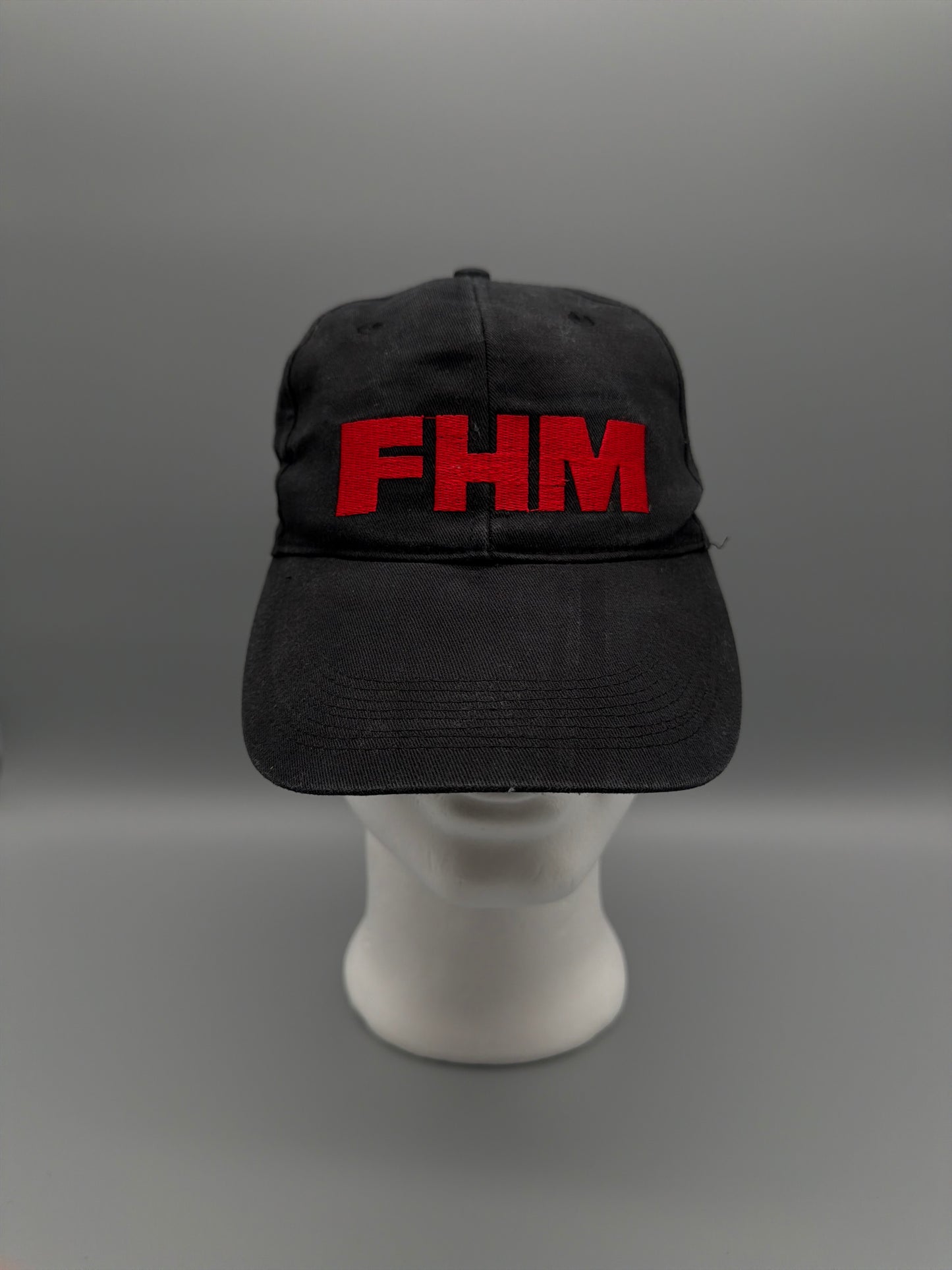 FHM Magazine Vintage Embroidered Cap - Black / Red Graphic