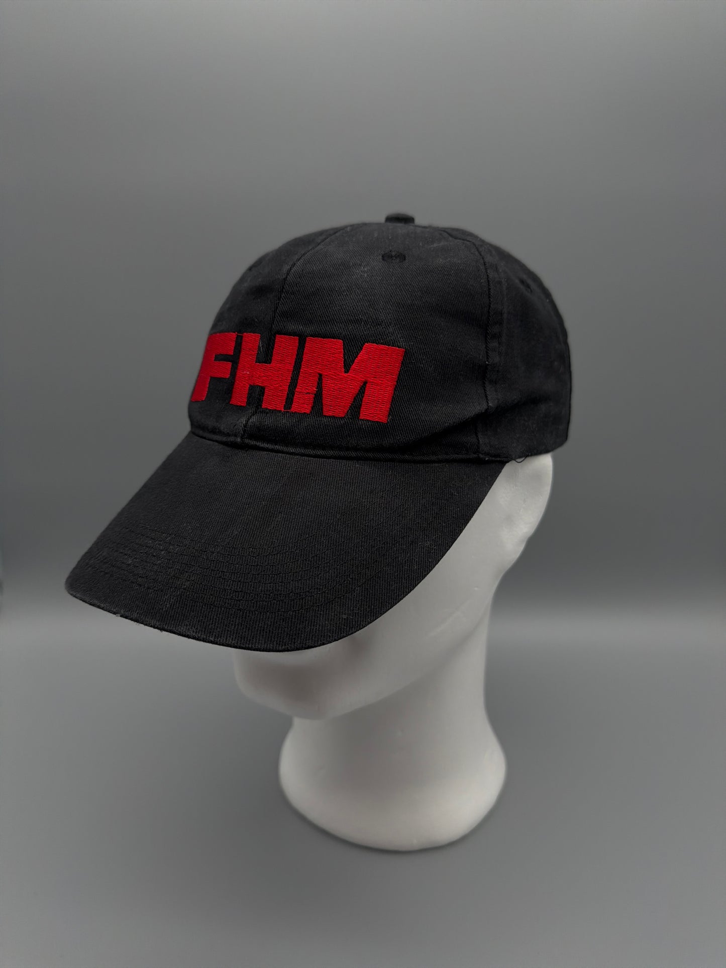 FHM Magazine Vintage Embroidered Cap - Black / Red Graphic