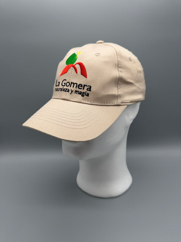 Vintage "La Gomera" Earth-Tone Souvenir Cap - Beige / Gorpcore