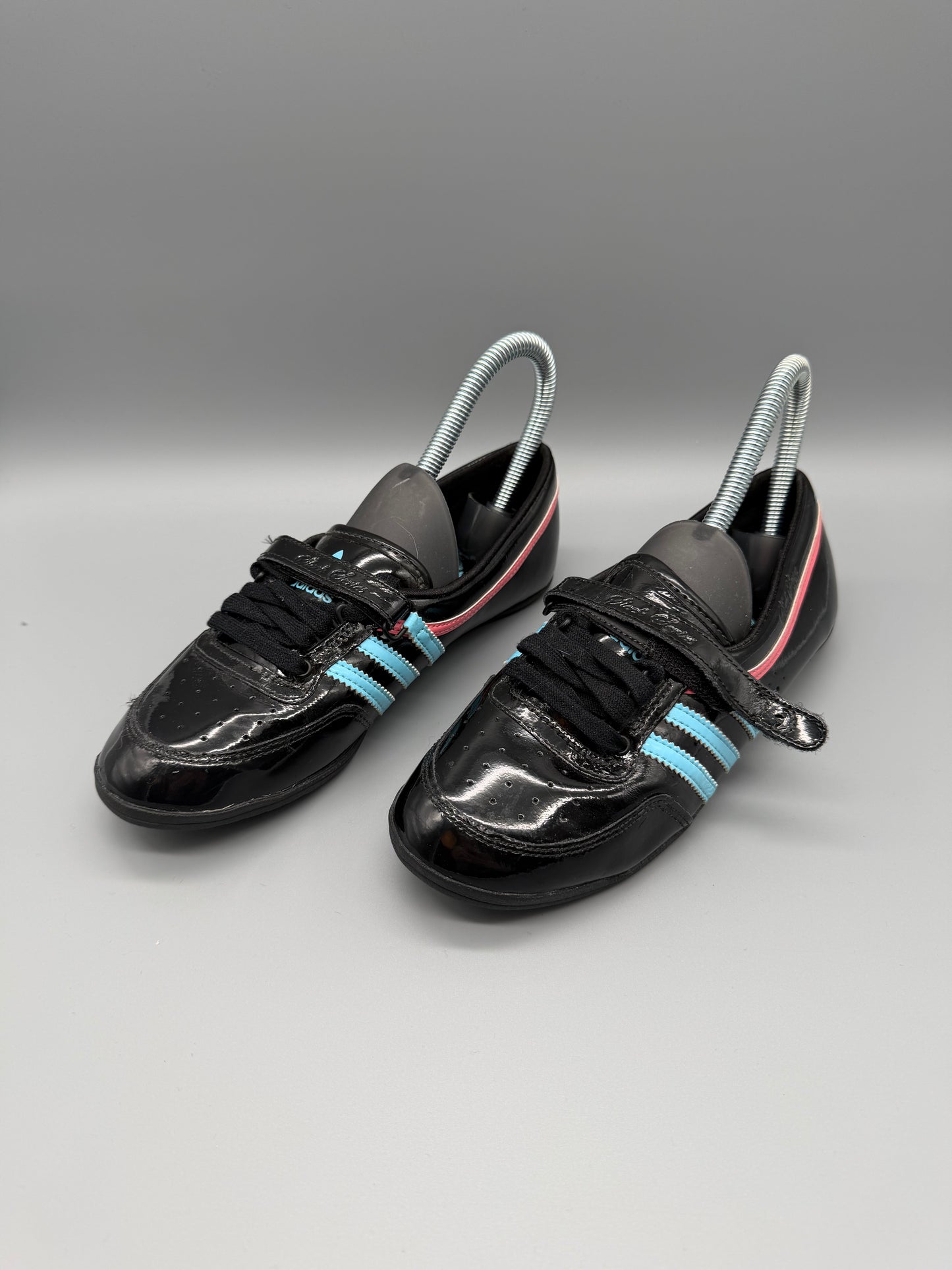 Adidas Archive Cyber Patent Leather Sneakers - Black / Neon Accents