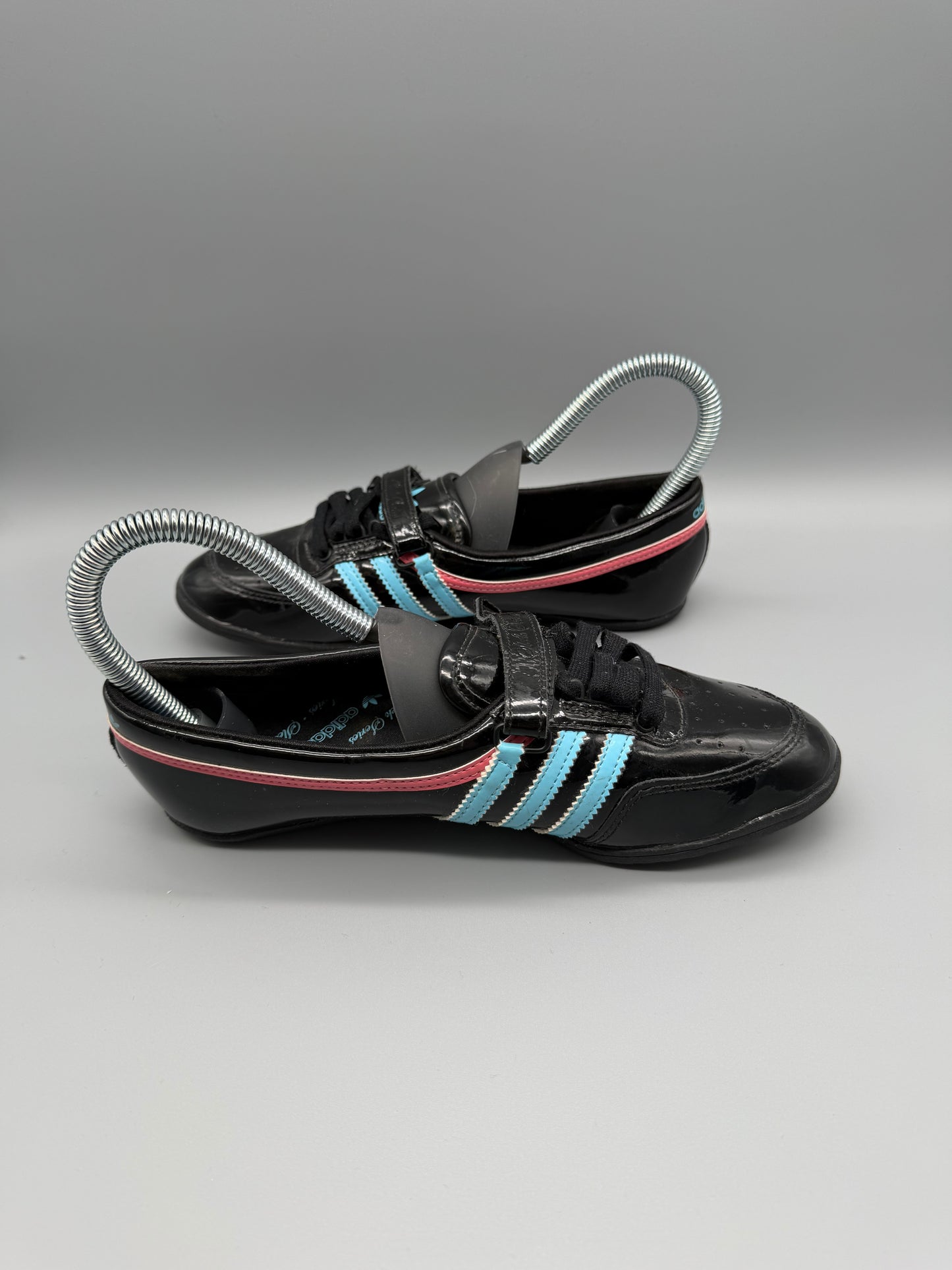 Adidas Archive Cyber Patent Leather Sneakers - Black / Neon Accents