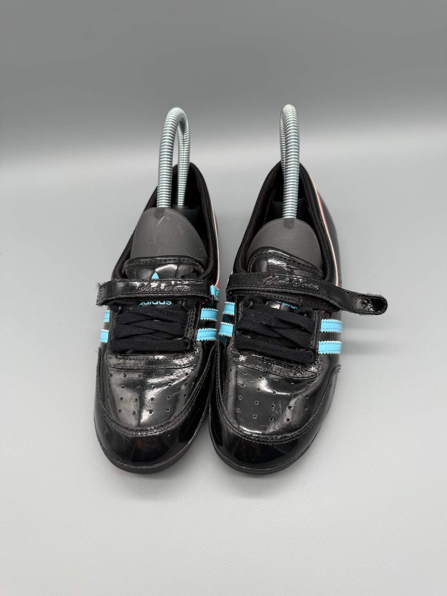 Adidas Archive Cyber Patent Leather Sneakers - Black / Neon Accents