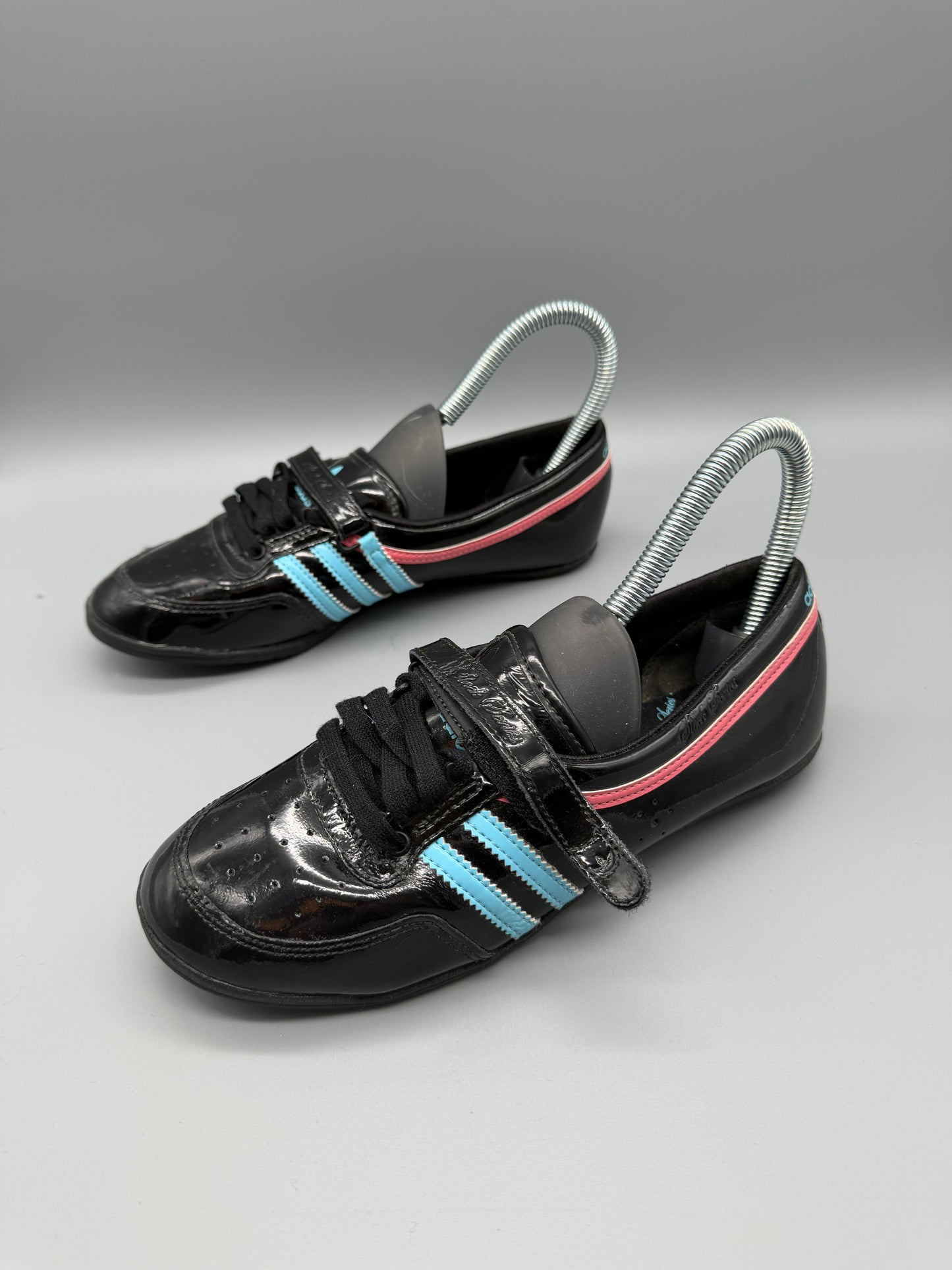 Adidas Archive Cyber Patent Leather Sneakers - Black / Neon Accents