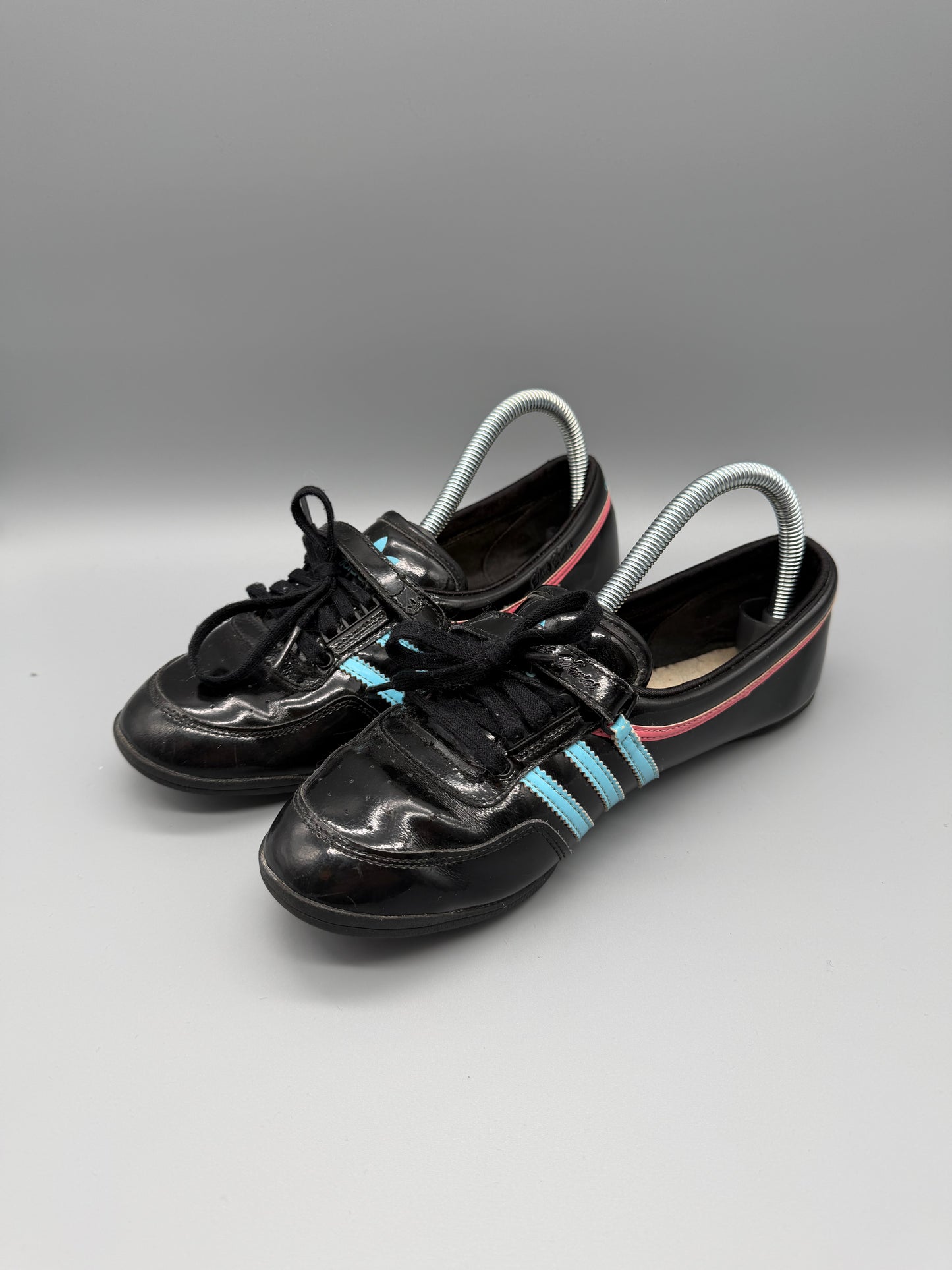 Adidas Archive Cyber Patent Leather Sneakers - Black / Neon Accents